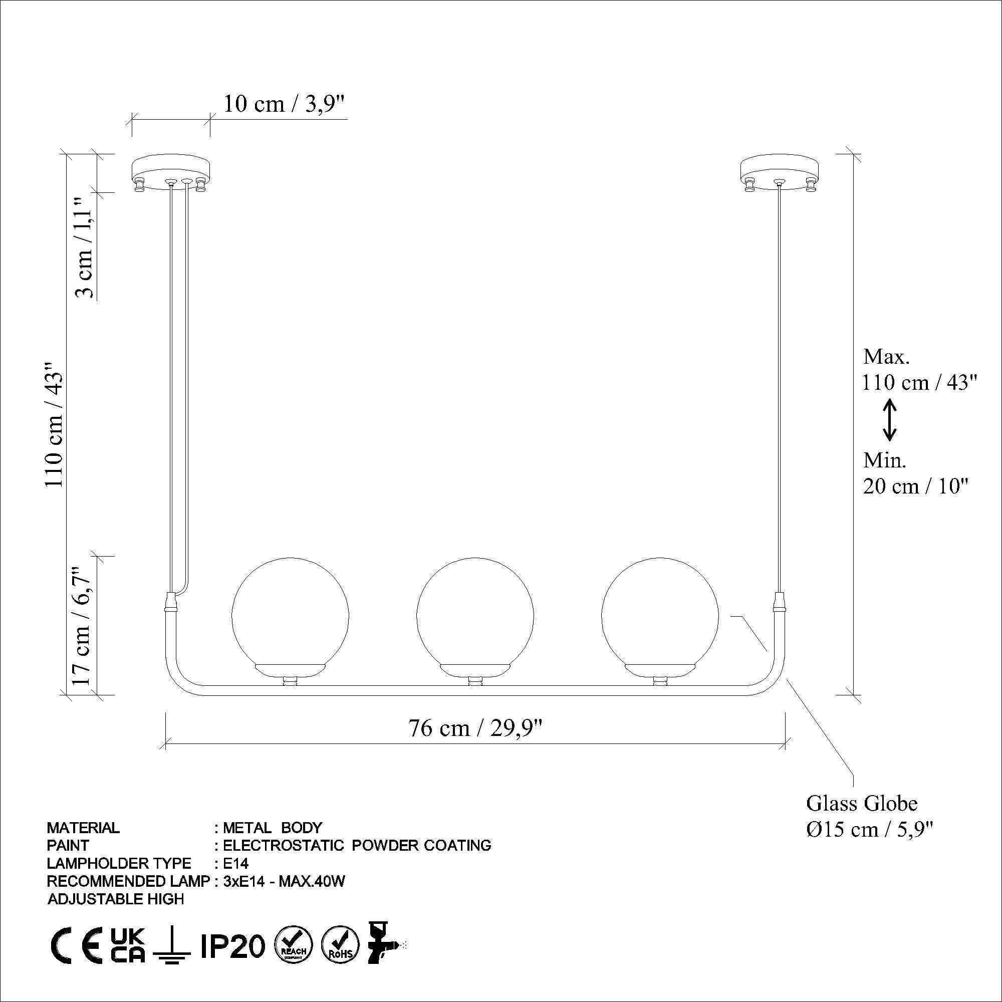 Faruk 13717 Cam Avize Aydınlatma | ByLamp