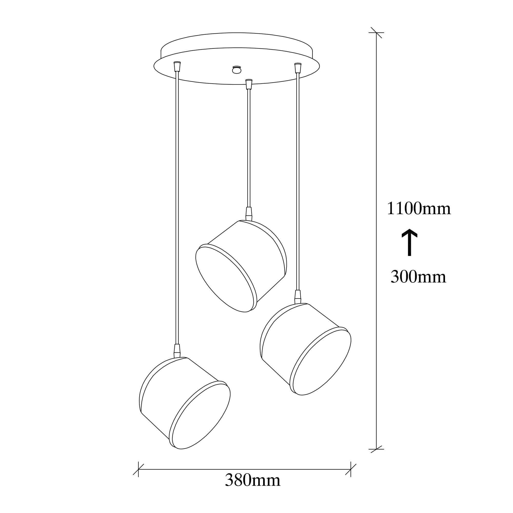 Fas 192 Black 3 Sıvama Sarkıt Aydınlatma | ByLamp