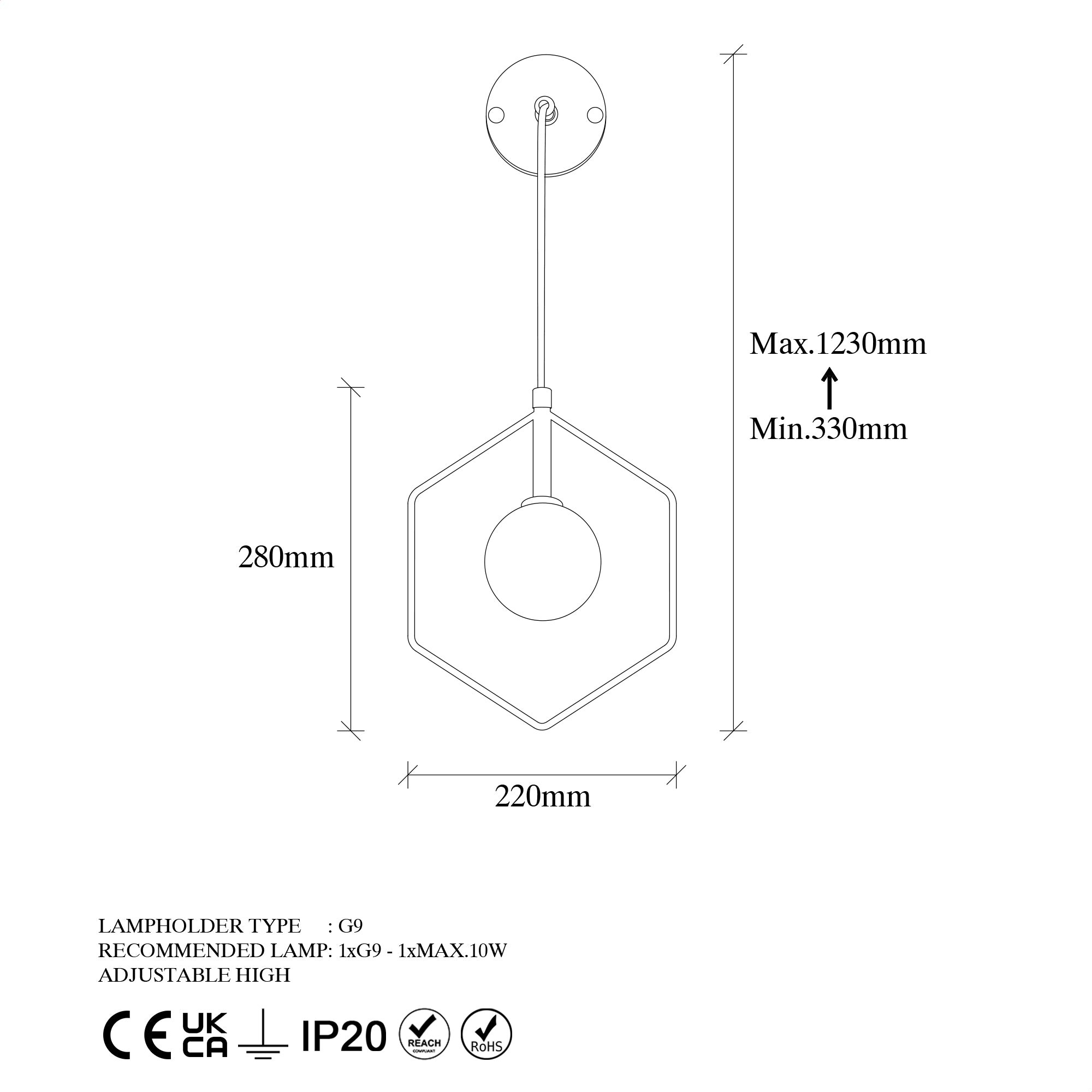 Geometri 11105 Cam Aplik | ByLamp