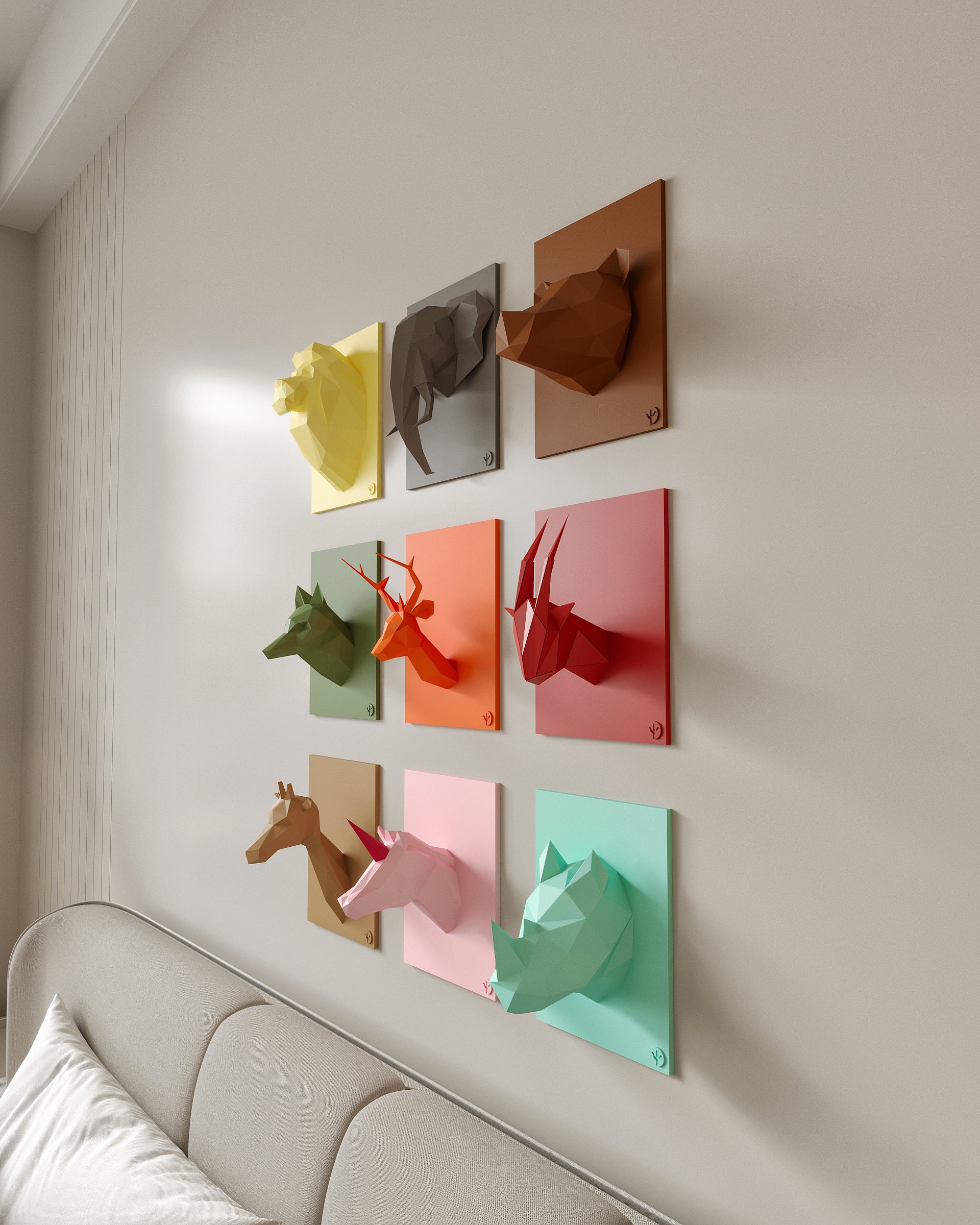 Dekoratif Gergedan Büst Duvar Panosu | ByLamp