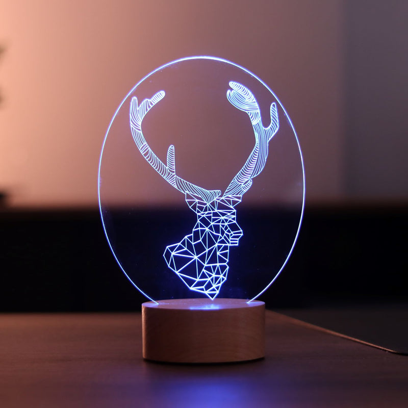 3D الغزلان هدية الجدول مصباح