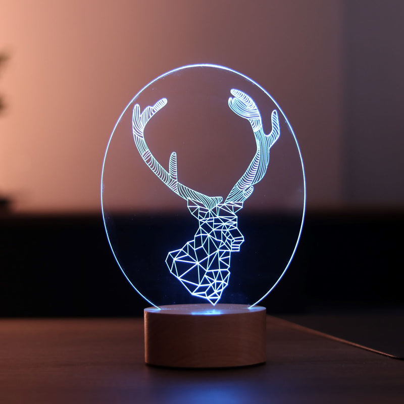 Lámpara de mesa de regalo de ciervo 3D
