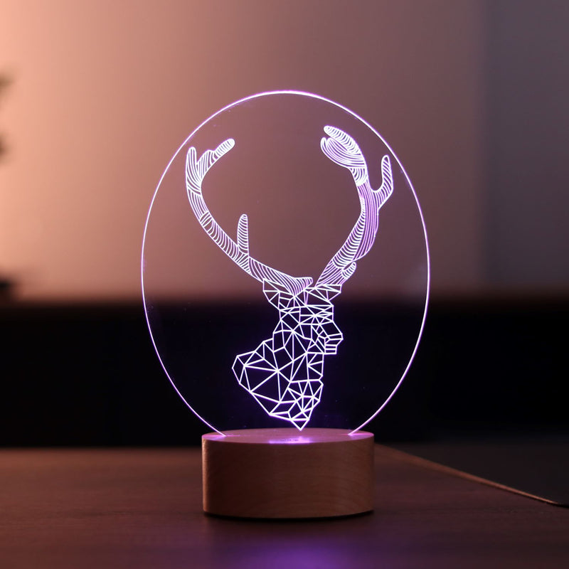 Lámpara de mesa de regalo de ciervo 3D