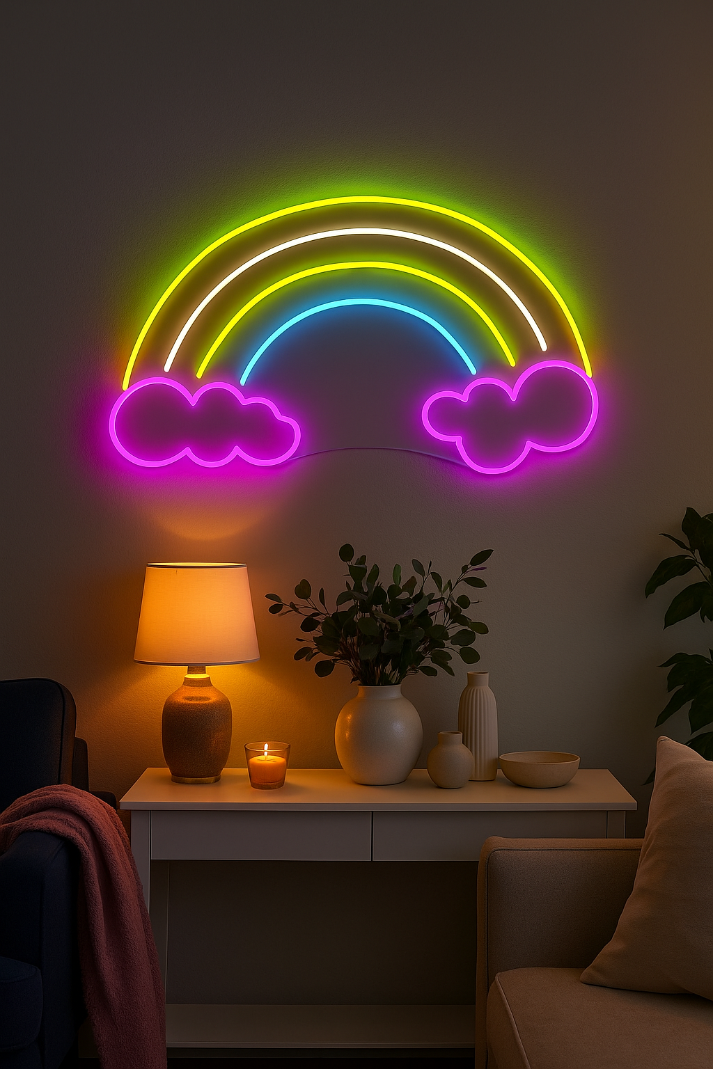 Gökkuşağı Balon Neon Lamba | ByLamp