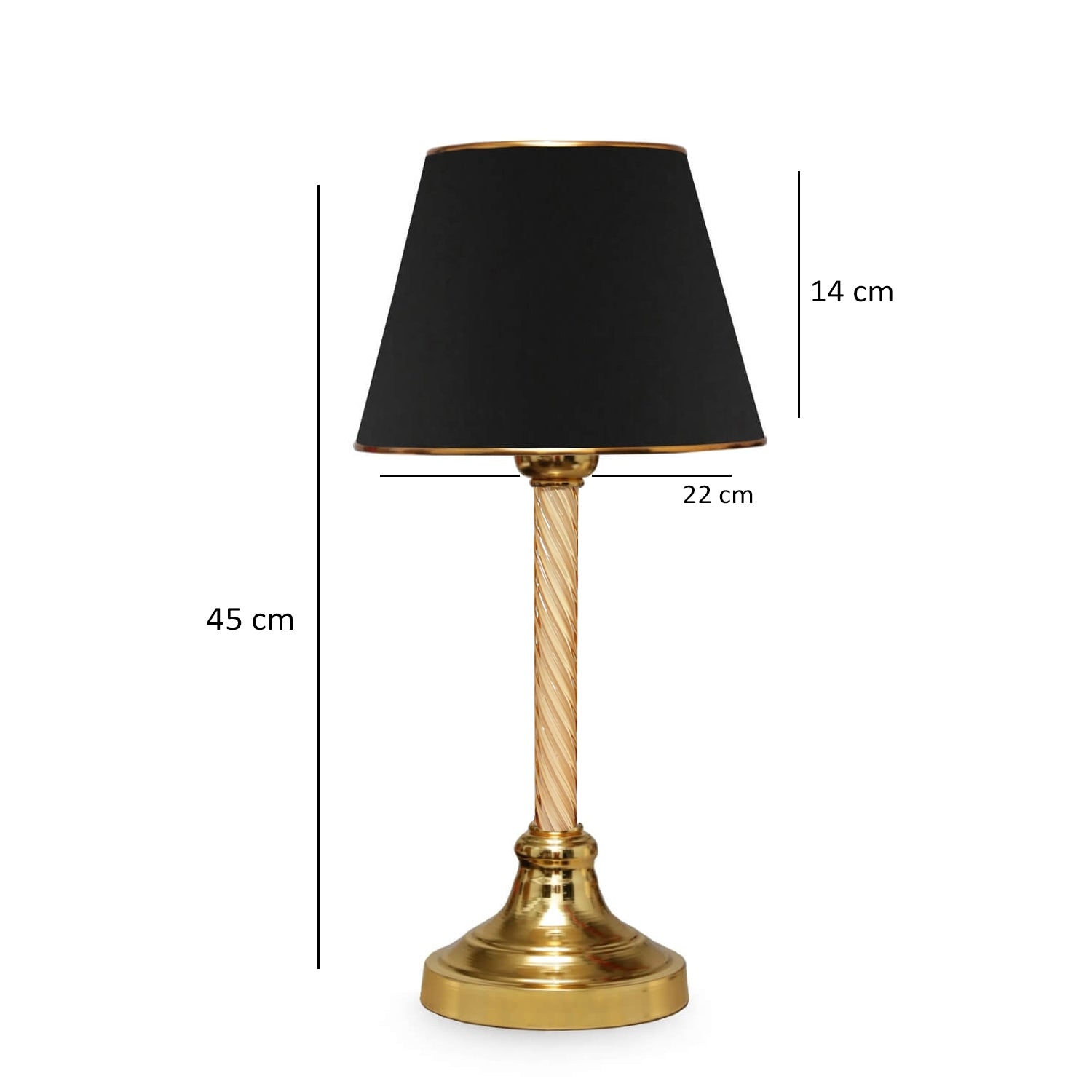 Gold Feet Black Decorative Lampshade Table Lamp | ByLamp