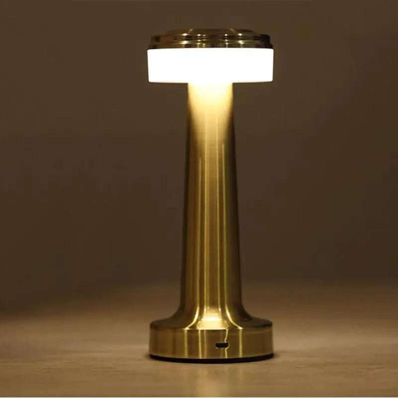 Gold Table Lamp Touch 3 Light Color Dimmable