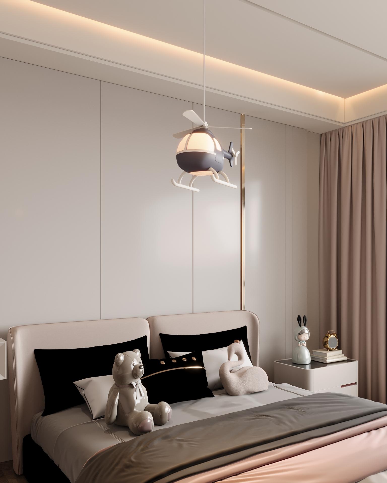 Helikopter Sarkıt Lamba Çocuk Odası Aydınlatma | ByLamp