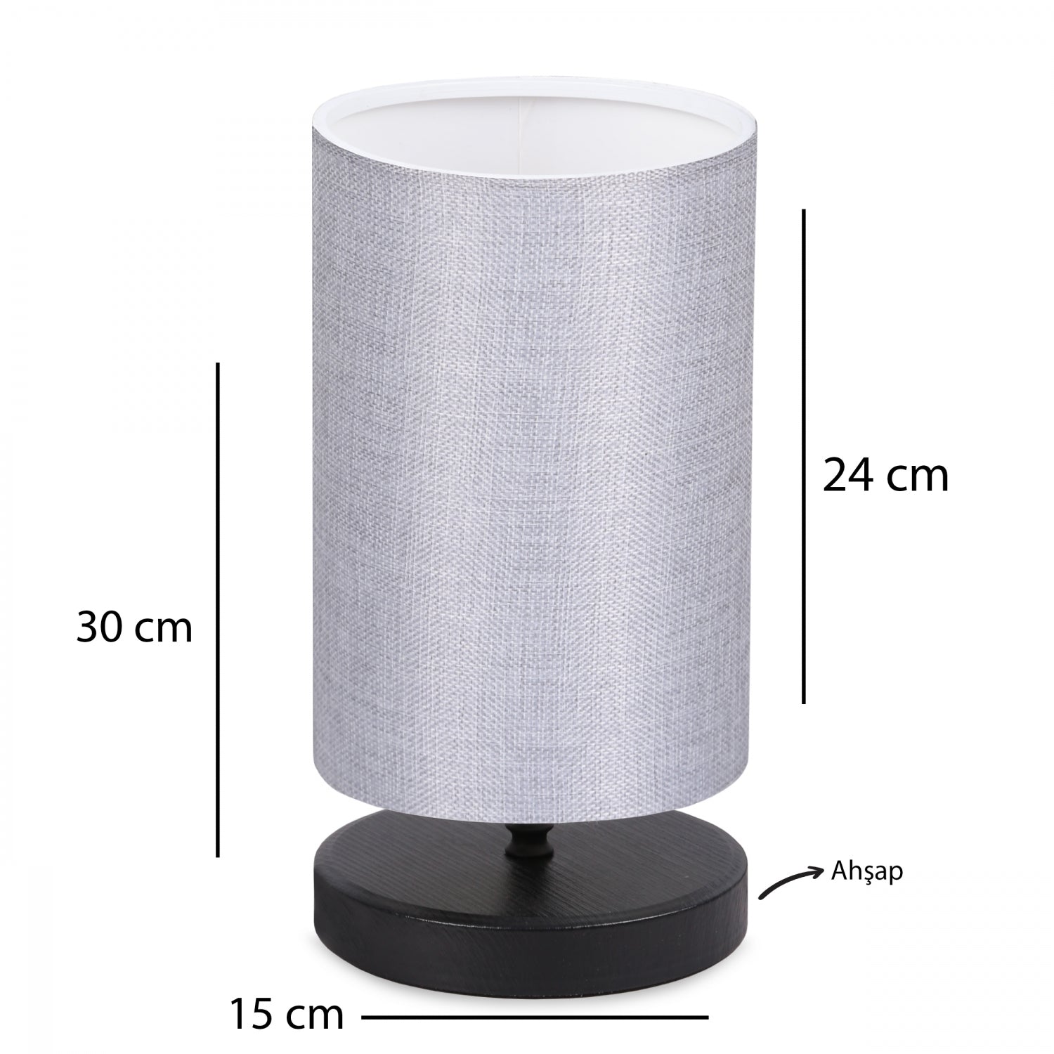 Grey Fabric Modern Lampshade Table Lamp | ByLamp