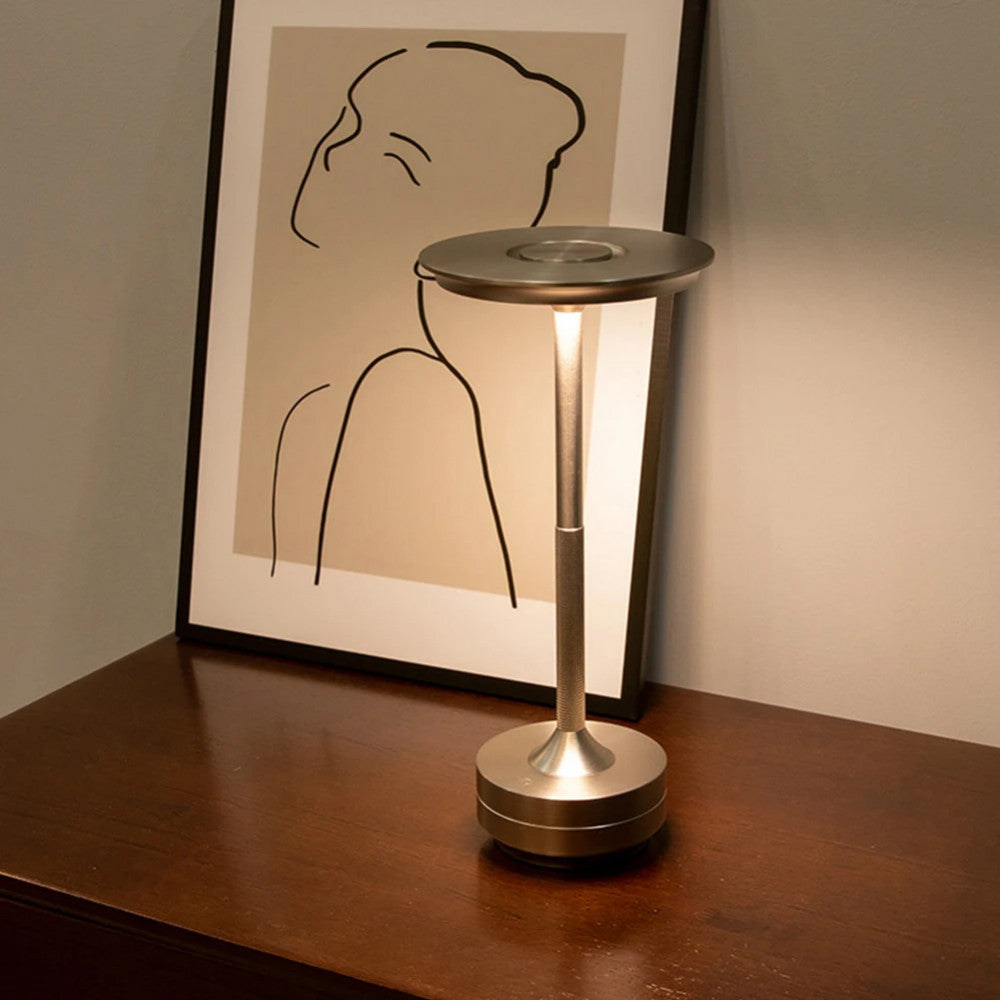 Gray Metal Table Lamp