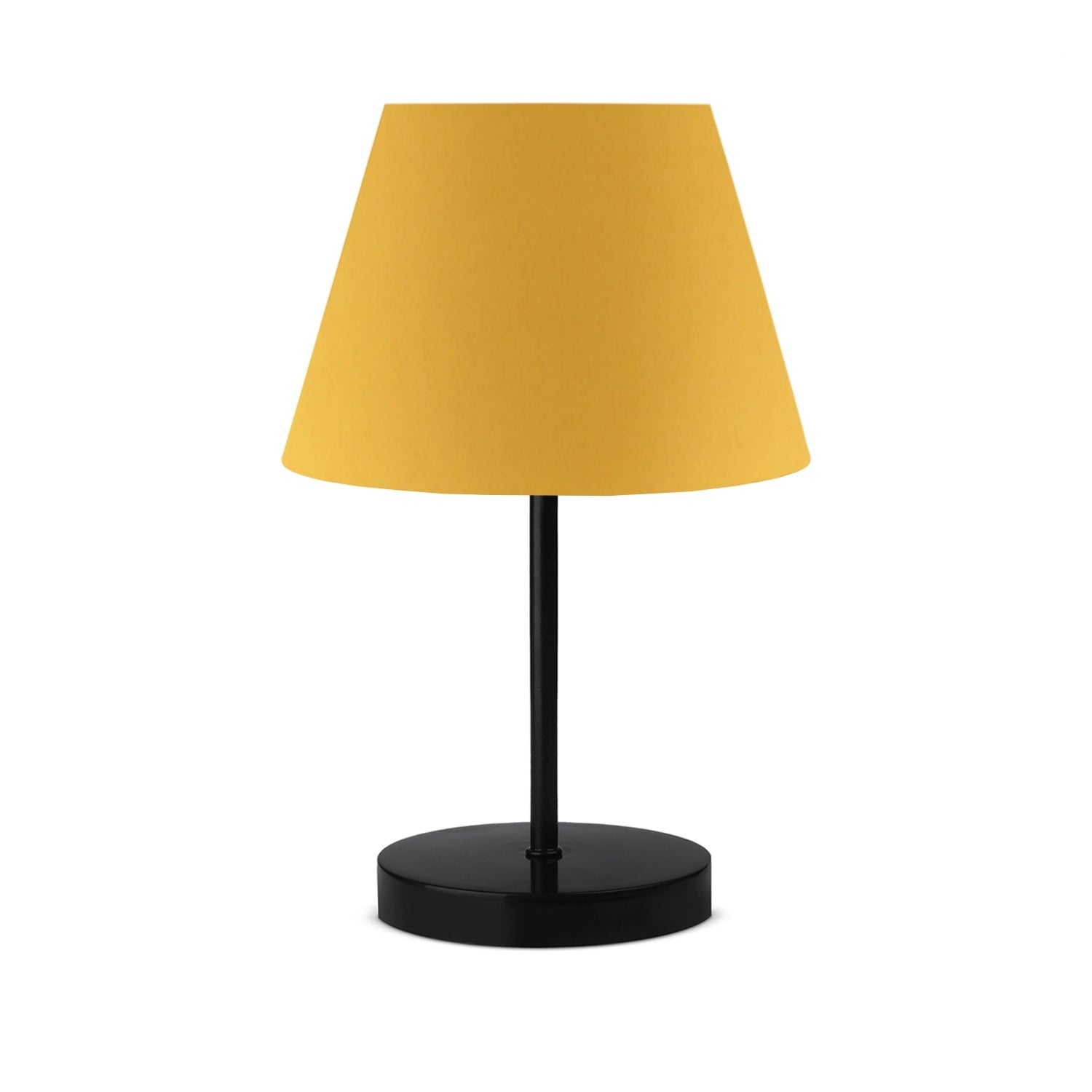 Mustard Fabric Black Body Lampshade | ByLamp