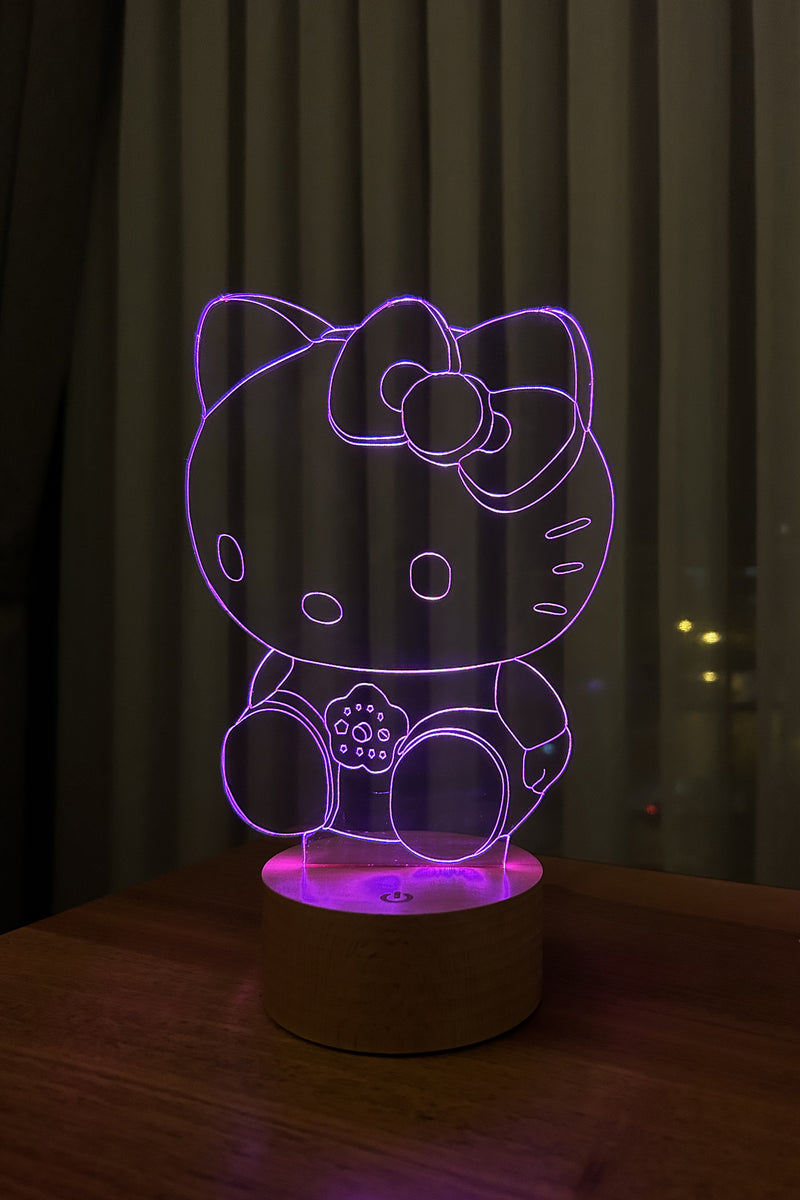 3D مرحبا كيتي أدى الجدول مصباح