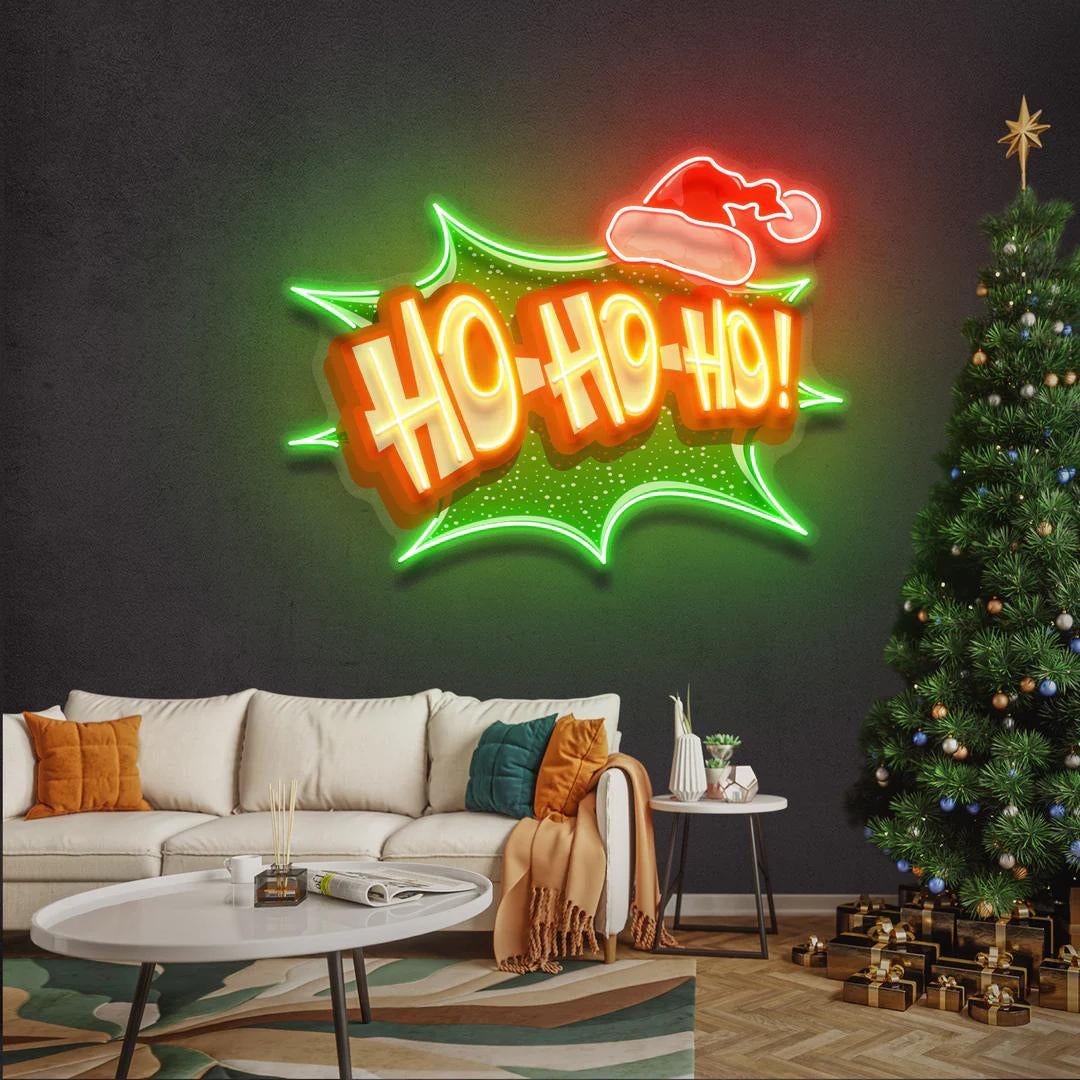 Hohoho Christmas Themed Neon Sign