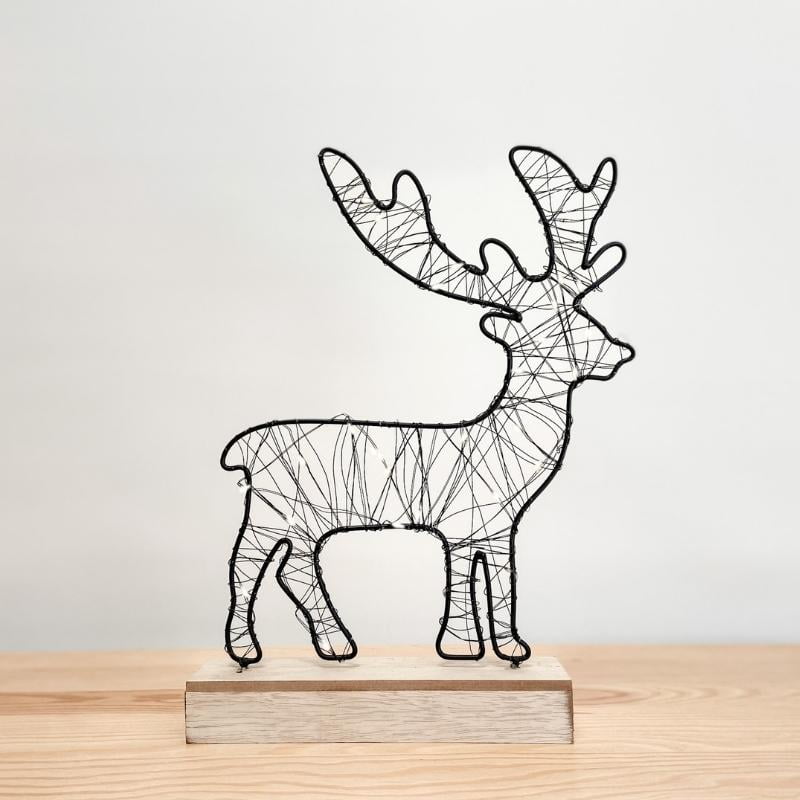 Işıklı Metal Geyik Lamba | ByLamp