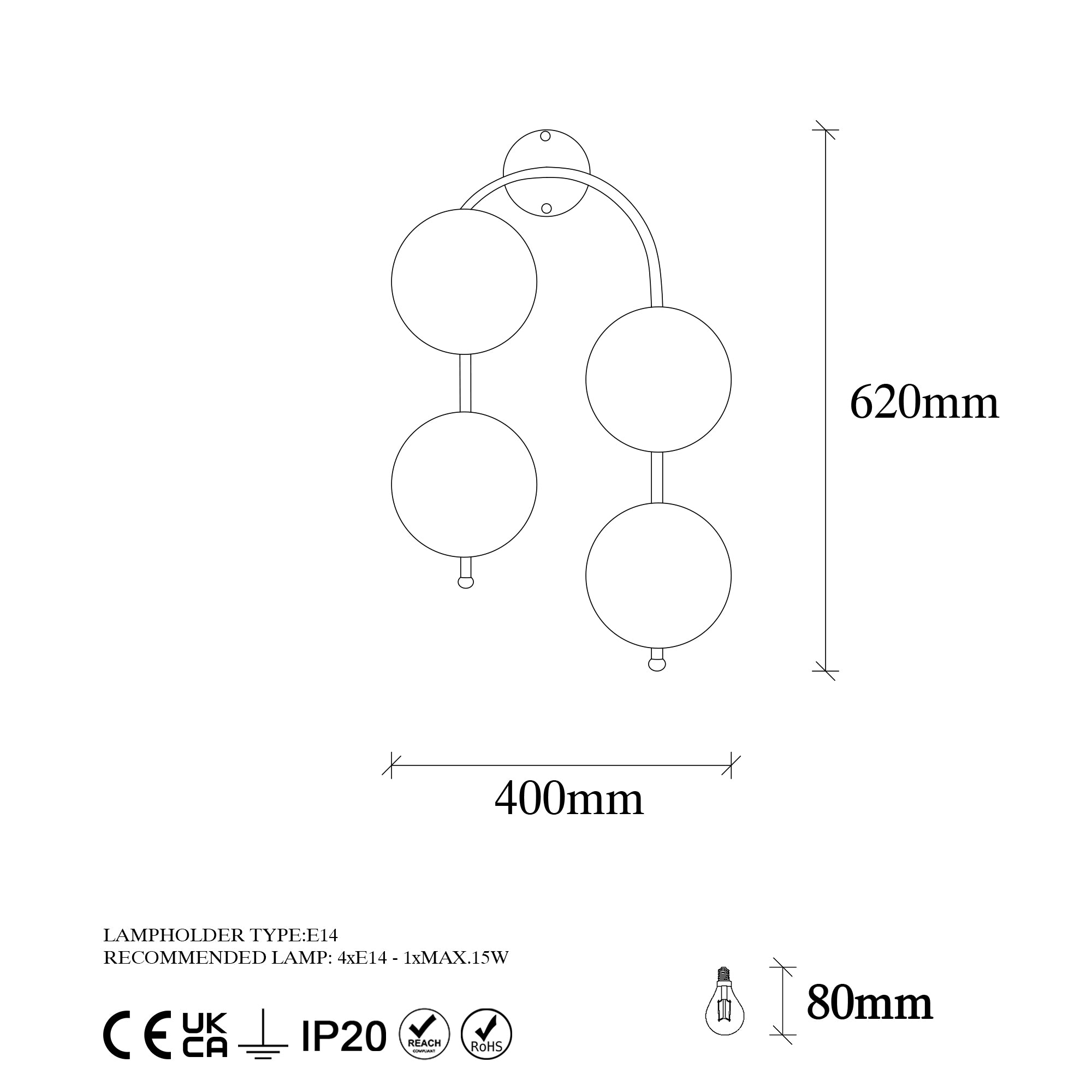 Jewel 10590 Cam Aplik | ByLamp