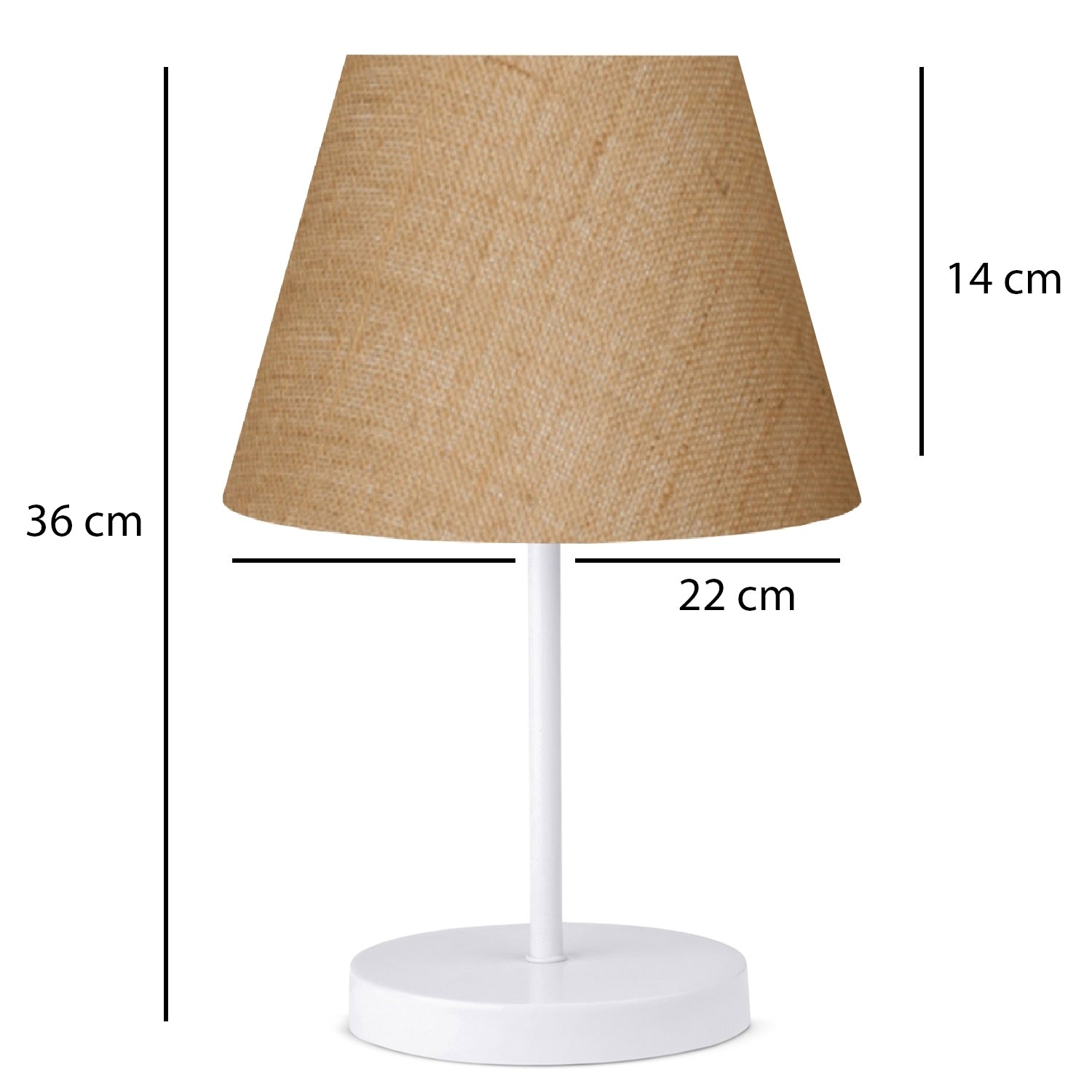 Jute Fabric White Body Lampshade | ByLamp