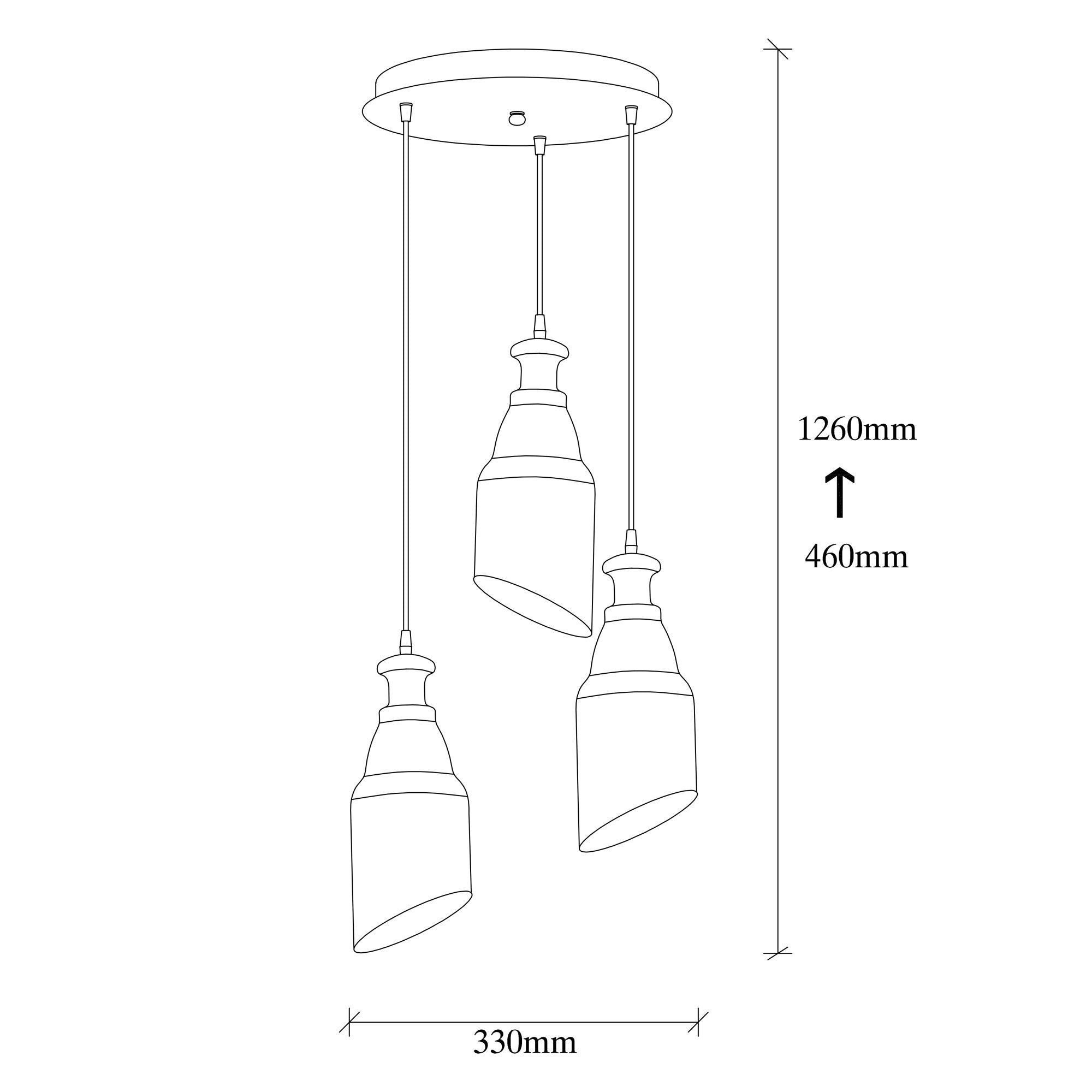 Kademeli 191 Black 3 Sıvama Sarkıt Aydınlatma | ByLamp