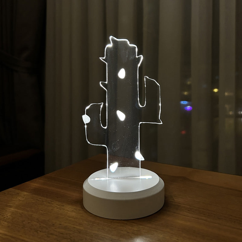 3D Cactus Led Night Light