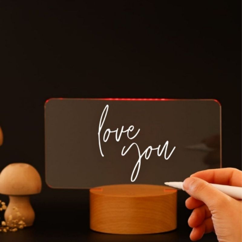 Writable 7 Colors LED Message Board Night Light with Pen | ByLamp