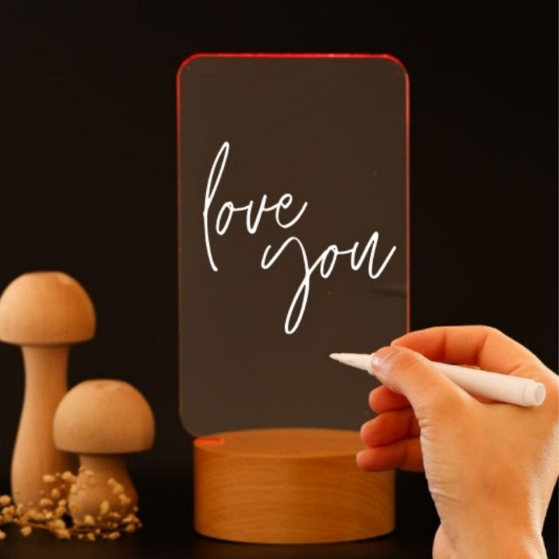 Writable 7 Colors LED Message Board Night Light with Pen | ByLamp