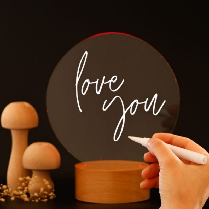 Writable 7 Colors LED Message Board Night Light with Pen | ByLamp