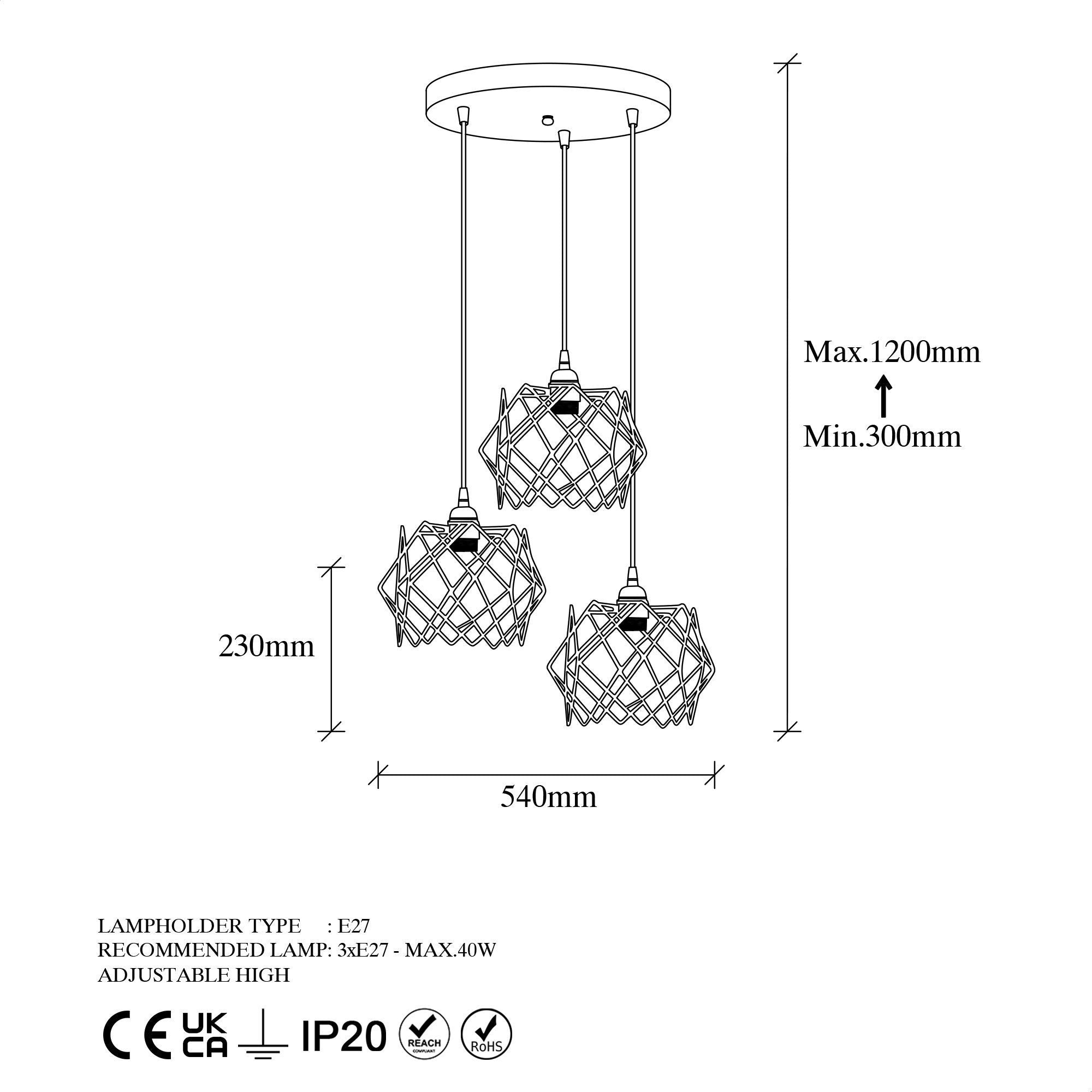 Karakaş Nus 6606 Tel Sarkıt Aydınlatma | ByLamp