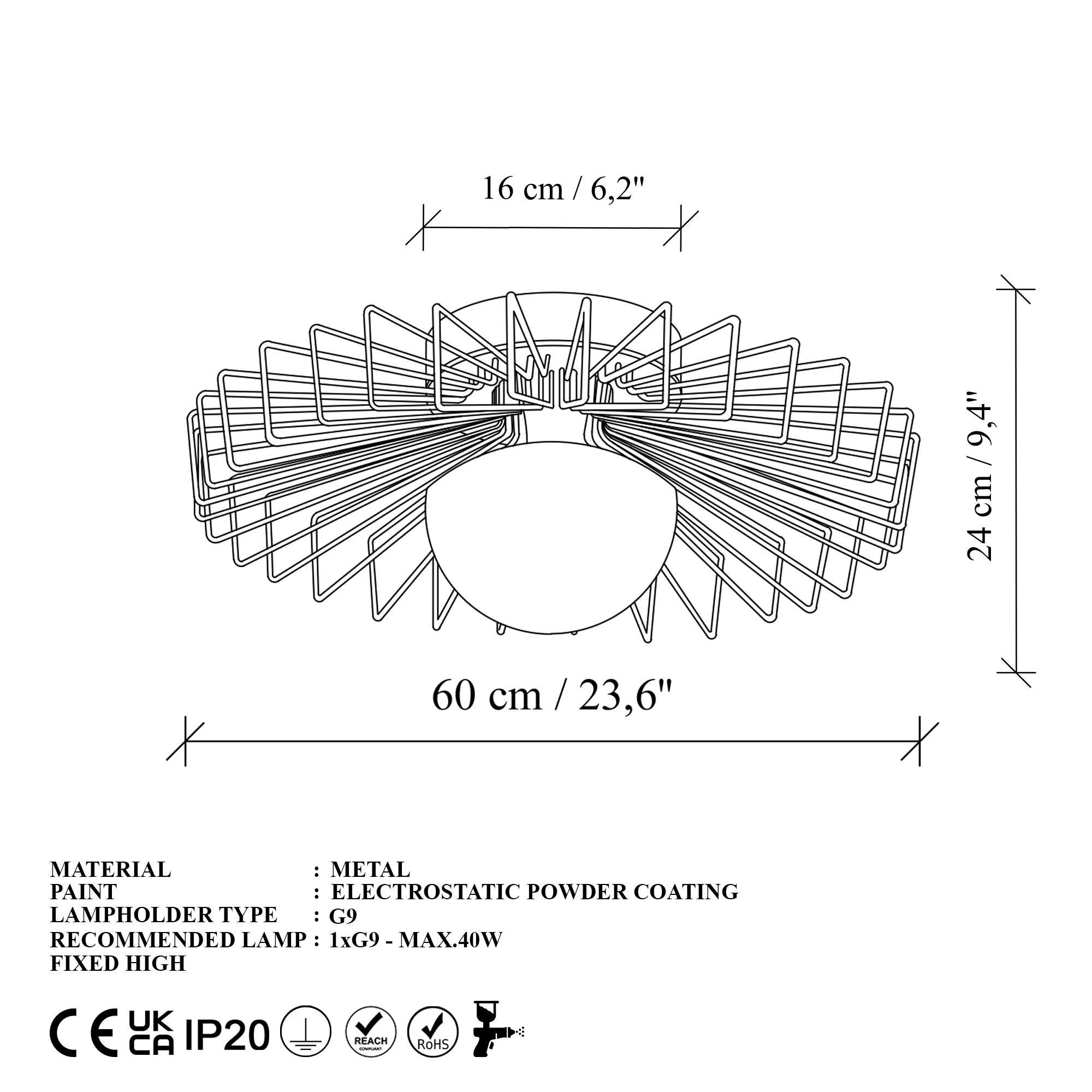 Kaya 15226 L Tel Plafonyer Aydınlatma | ByLamp