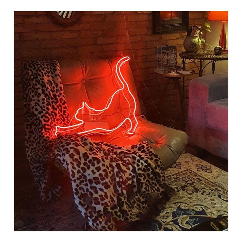 Kedi Figürlü Dekoratif Hediye Led Neon Lamba