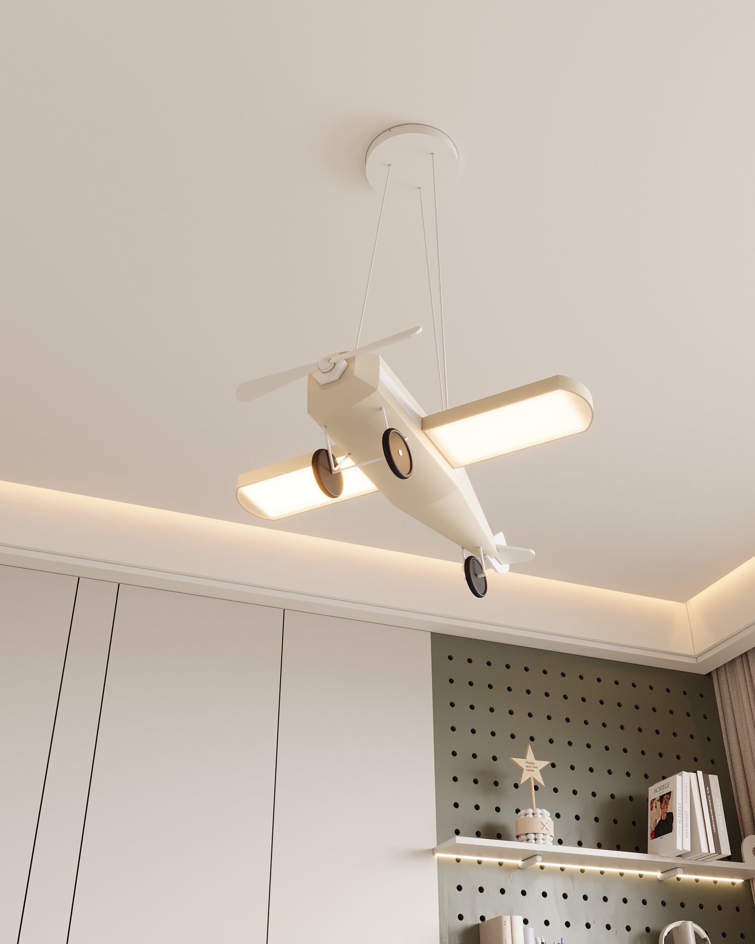 Uçak Sarkıt Lamba Çocuk Odası Aydınlatma | ByLamp