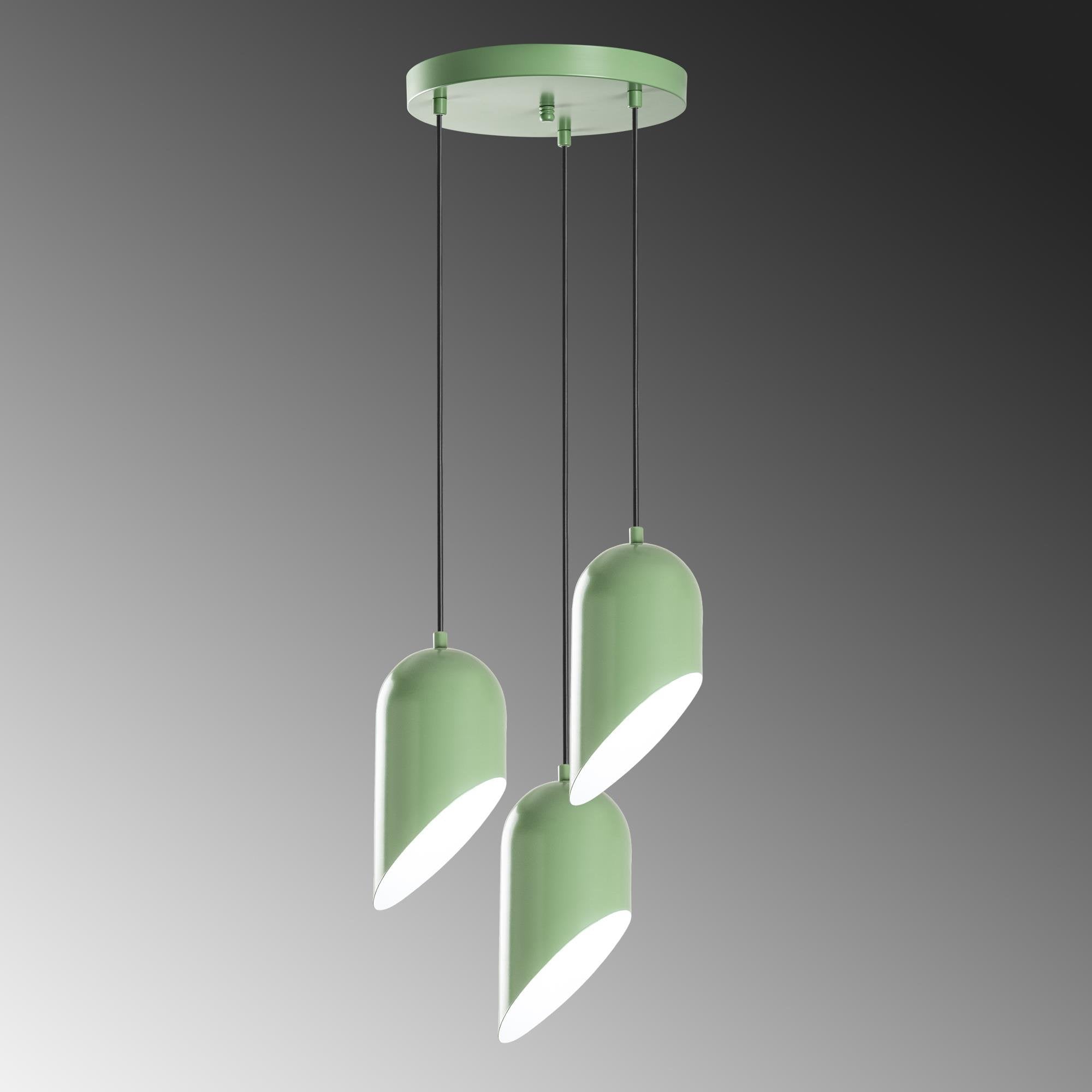 Kesik 6176 3 Mint Yeşili Sıvama Sarkıt Aydınlatma | ByLamp