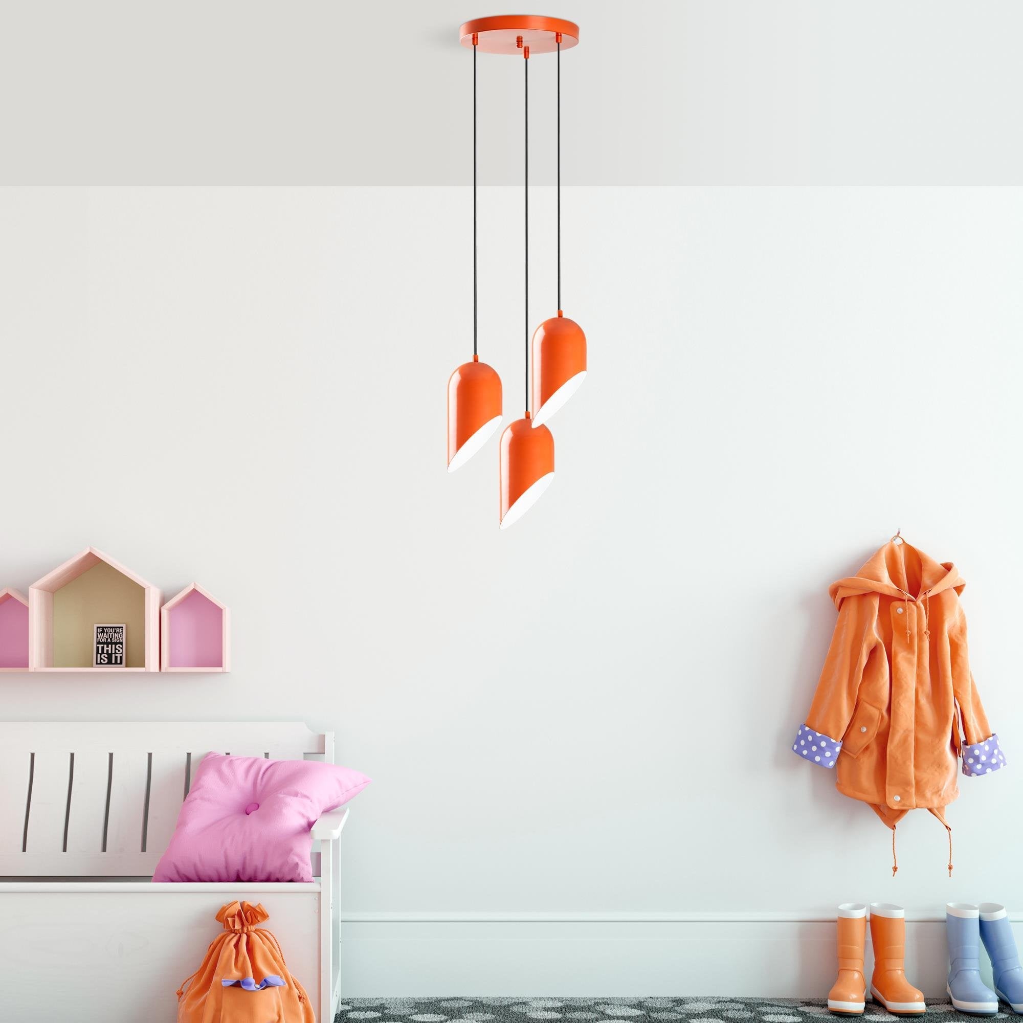 Kesik 6176 3 Turuncu Sıvama Sarkıt Aydınlatma | ByLamp