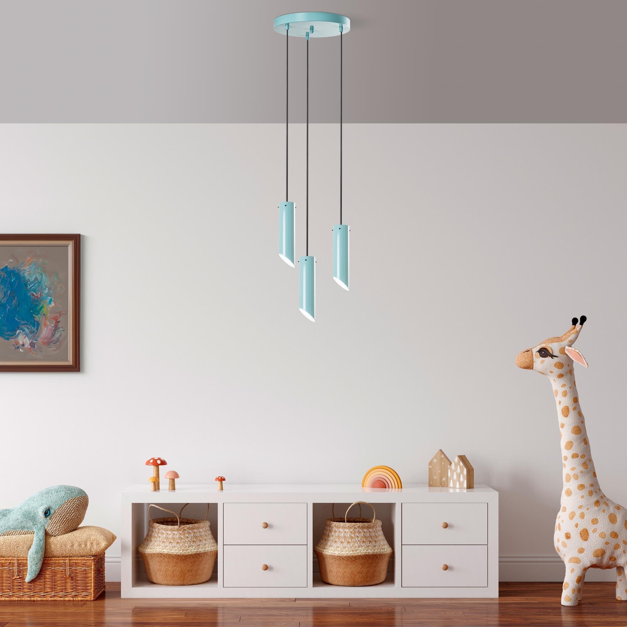 Kesik 6916 Turkuaz Rustik Sarkıt Aydınlatma | ByLamp