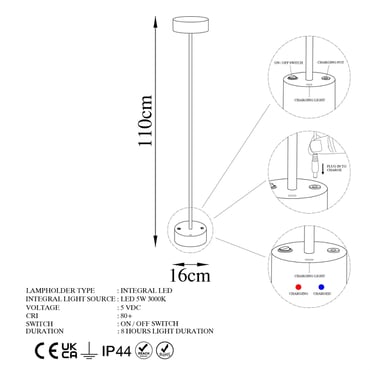 Keyf 13398 Led Lambader Aydınlatma | ByLamp