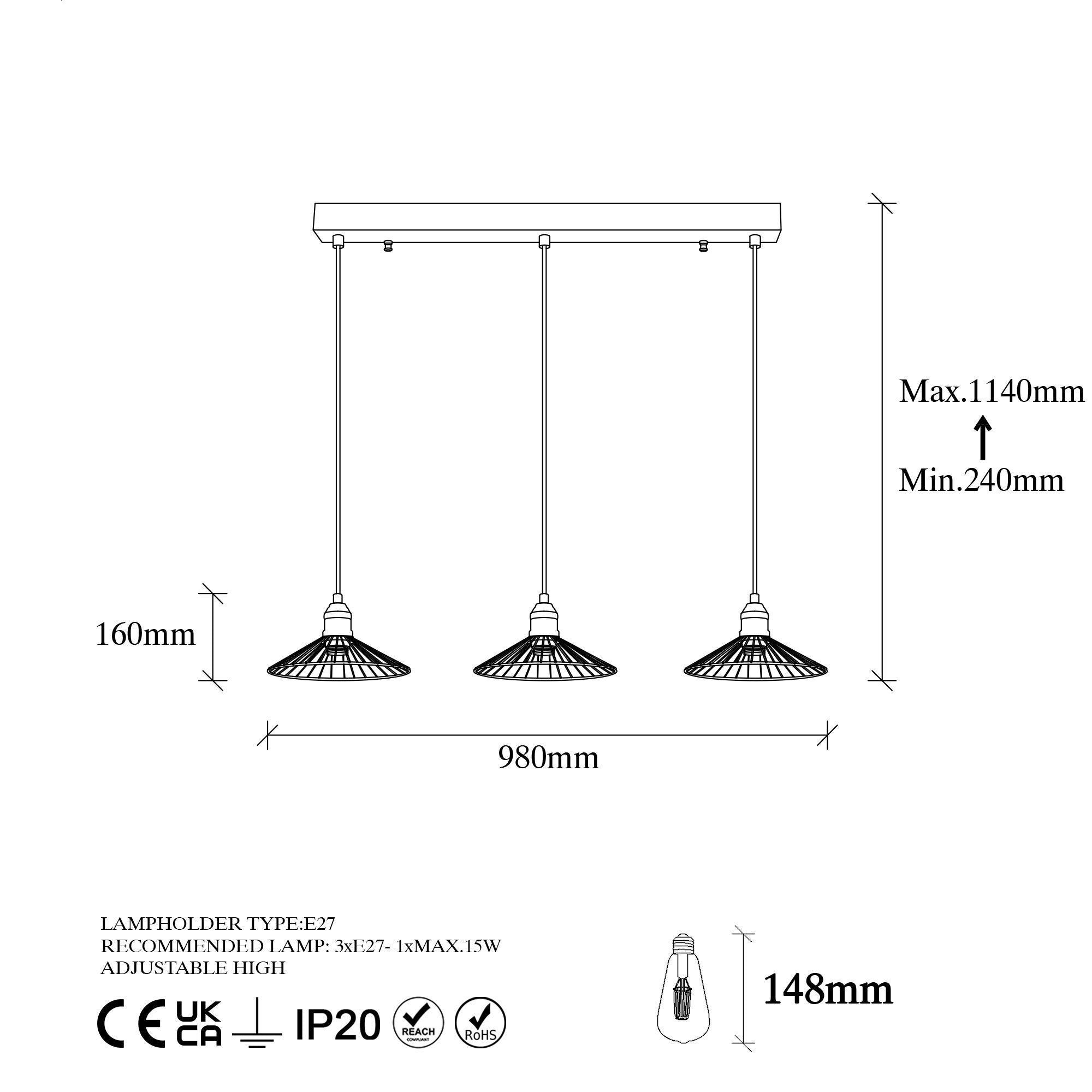 Kila 11316 Tel Sarkıt Aydınlatma | ByLamp