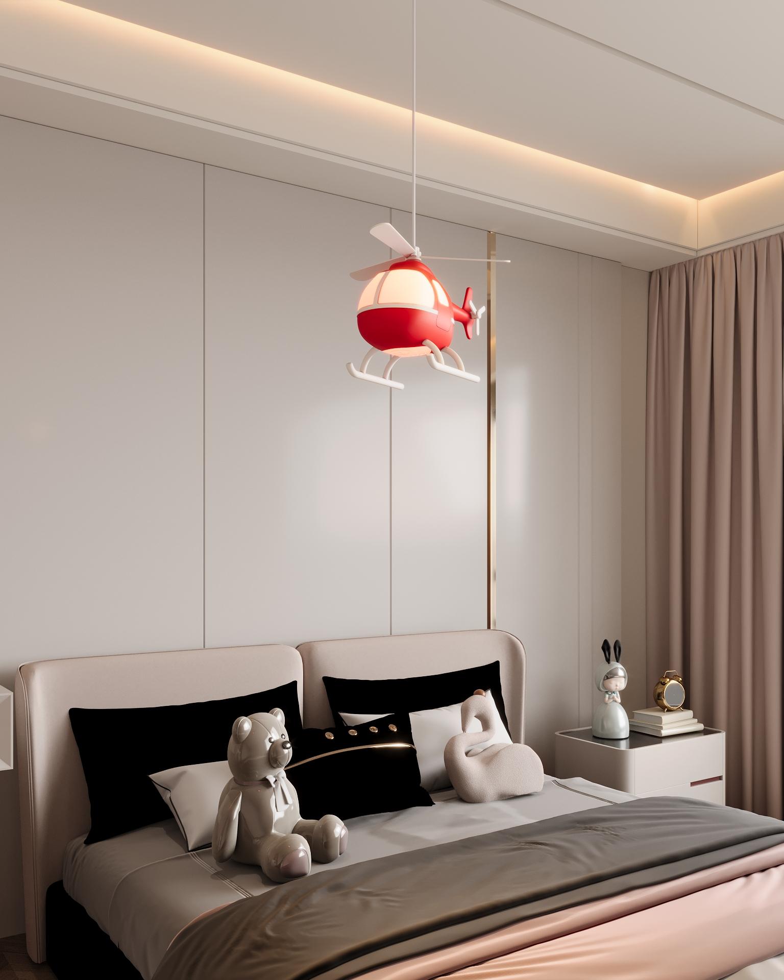 Helikopter Sarkıt Lamba Çocuk Odası Aydınlatma | ByLamp