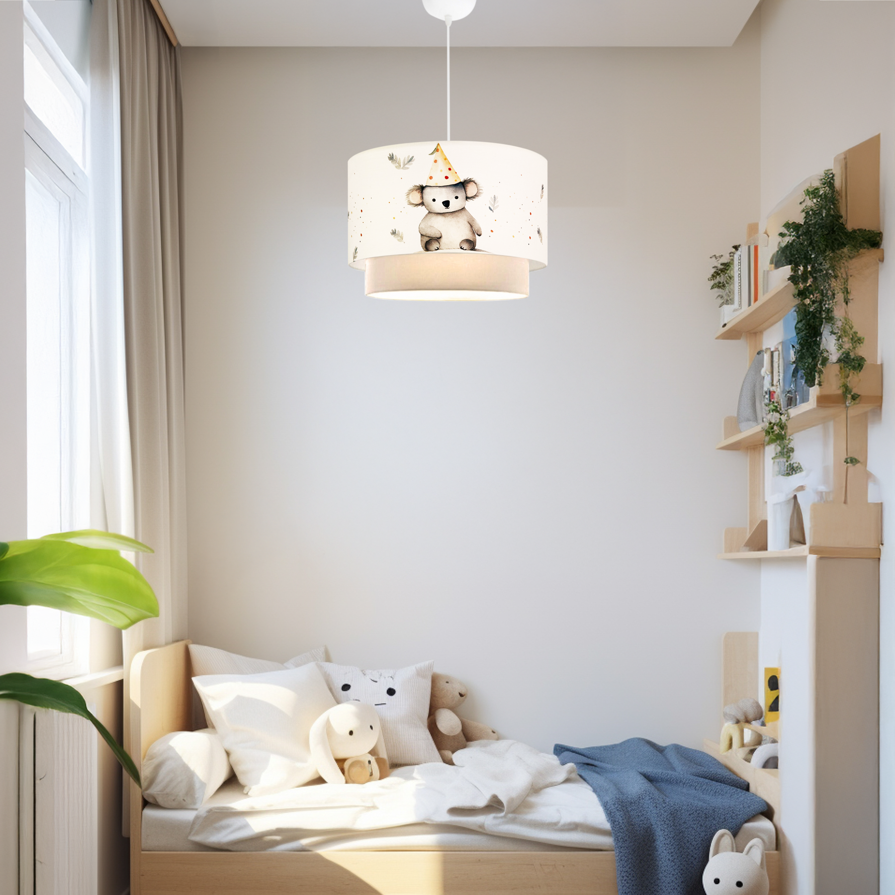 Kids Room Sleeping Cute Rabbit Pendant Chandelier Lamp | ByLamp