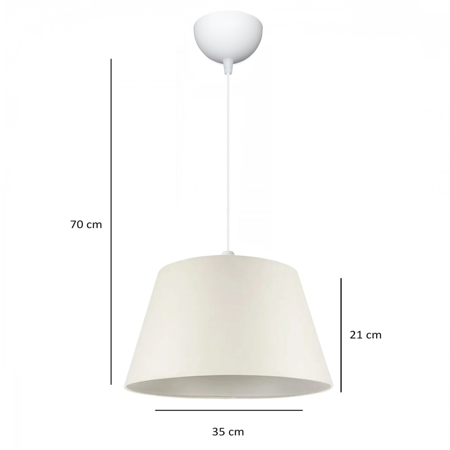 Conical Decorative Lampshade Pendant Lamp White | ByLamp