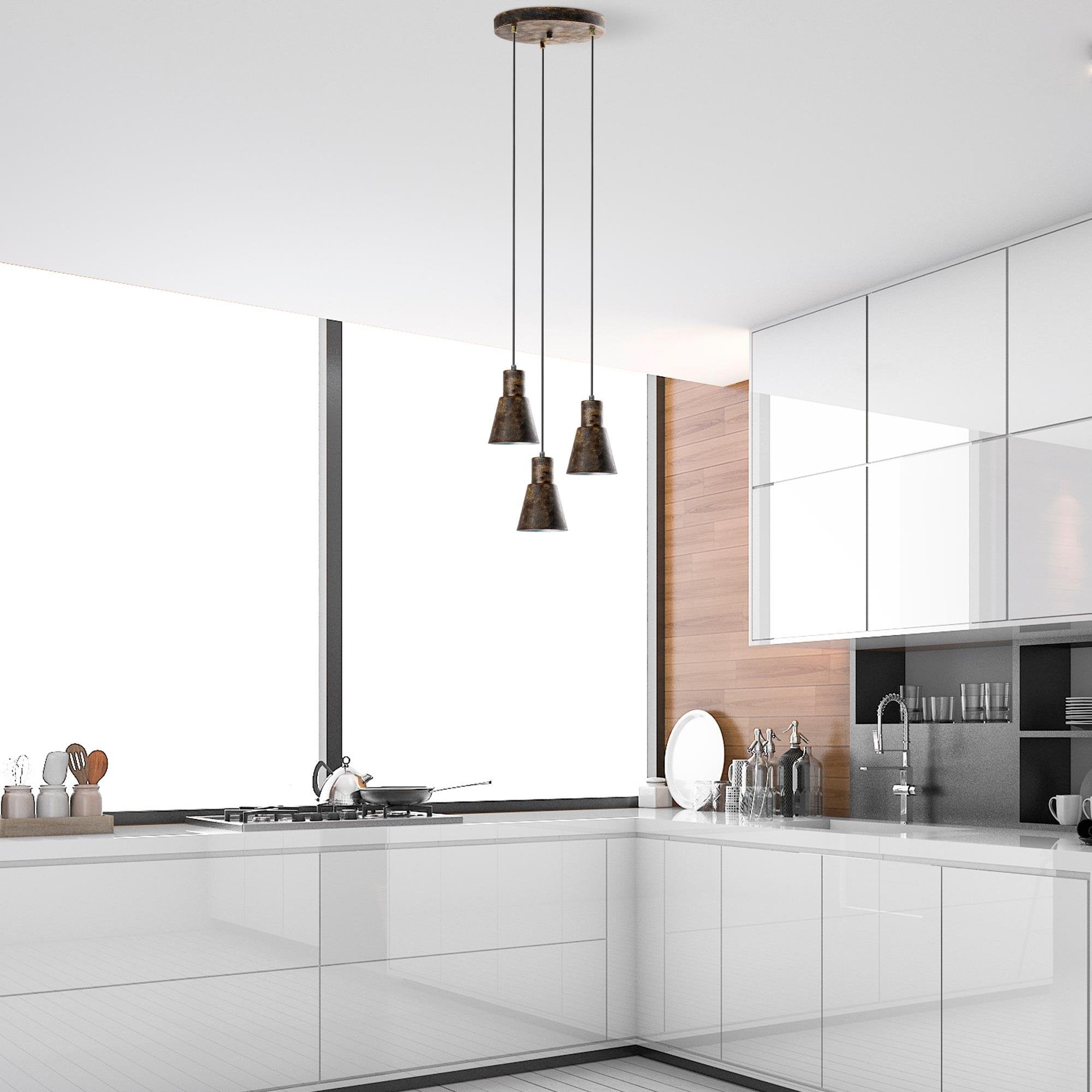 Konikkem 6357 3 Retro Sıvama Sarkıt Aydınlatma | ByLamp