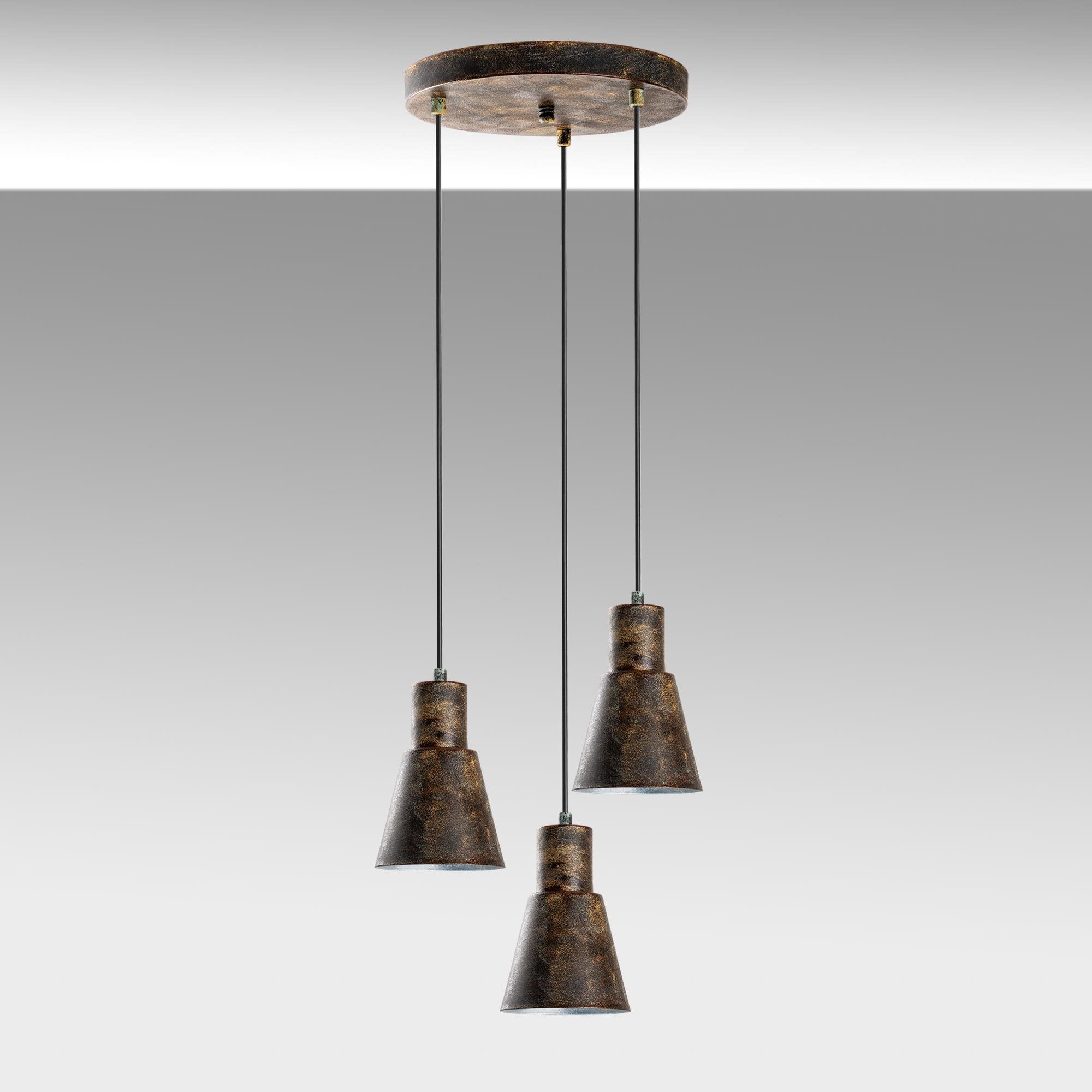 Konikkem 6357 3 Retro Sıvama Sarkıt Aydınlatma | ByLamp