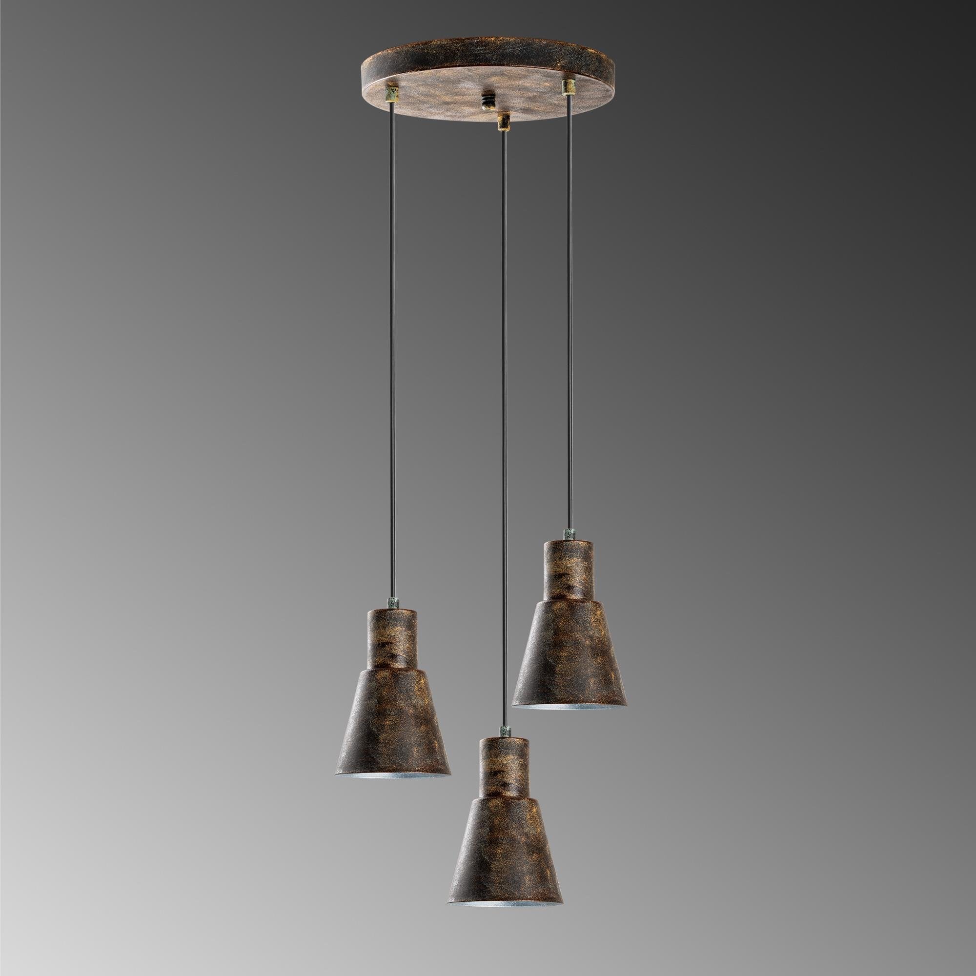 Konikkem 6357 3 Retro Sıvama Sarkıt Aydınlatma | ByLamp