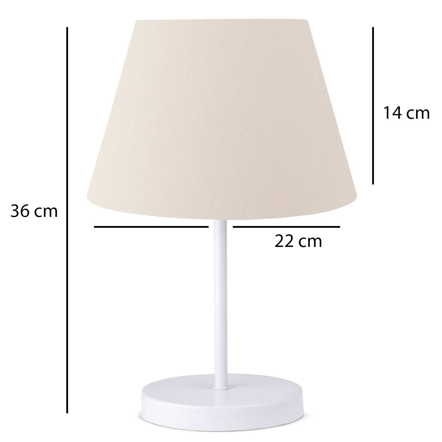 Cream Fabric White Body Lampshade | ByLamp