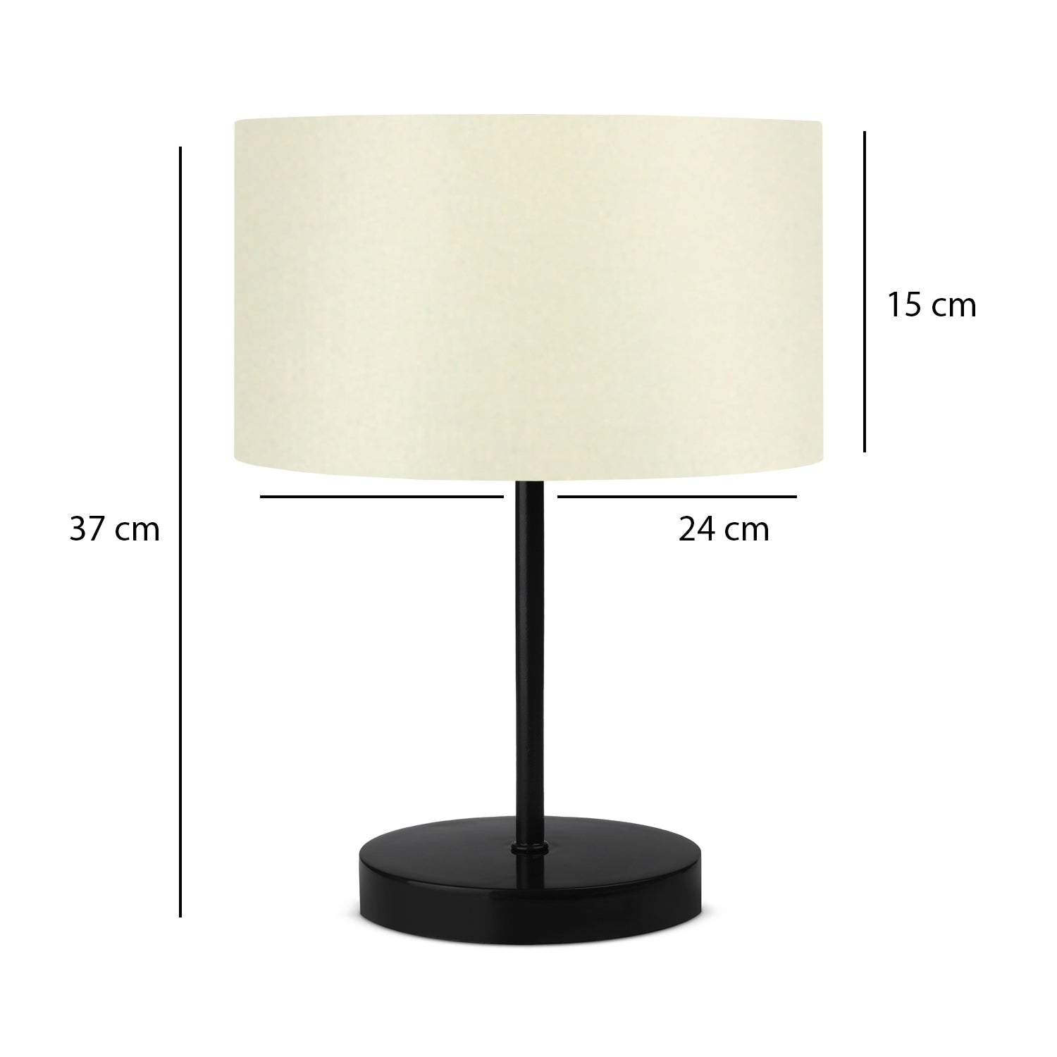 Cream Fabric Metal Body Lampshade | ByLamp