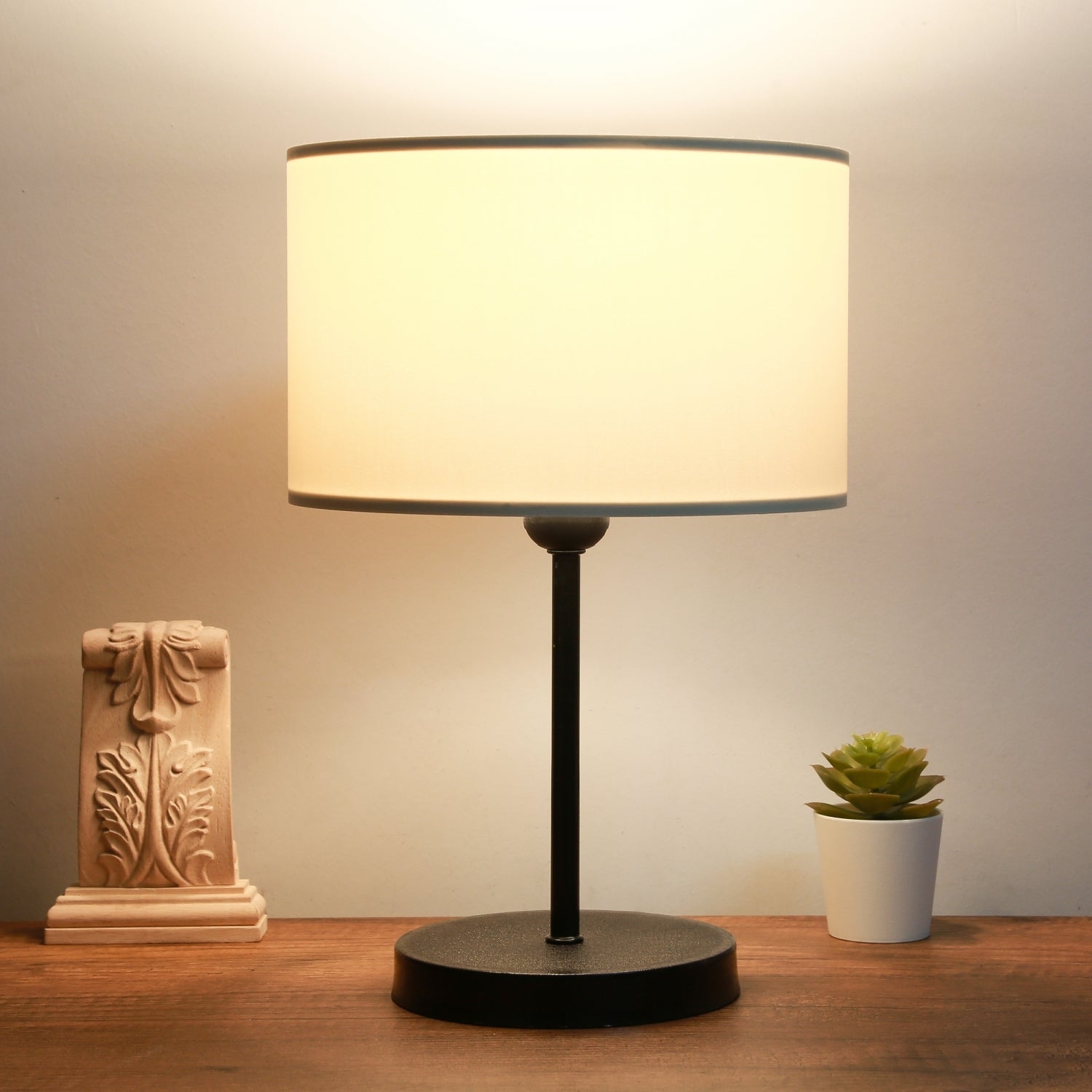 Cream Fabric Metal Body Lampshade | ByLamp