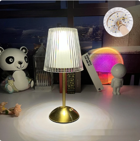 Crystal Lampshade Touch 3 Light Color Dimmable Table Lamp