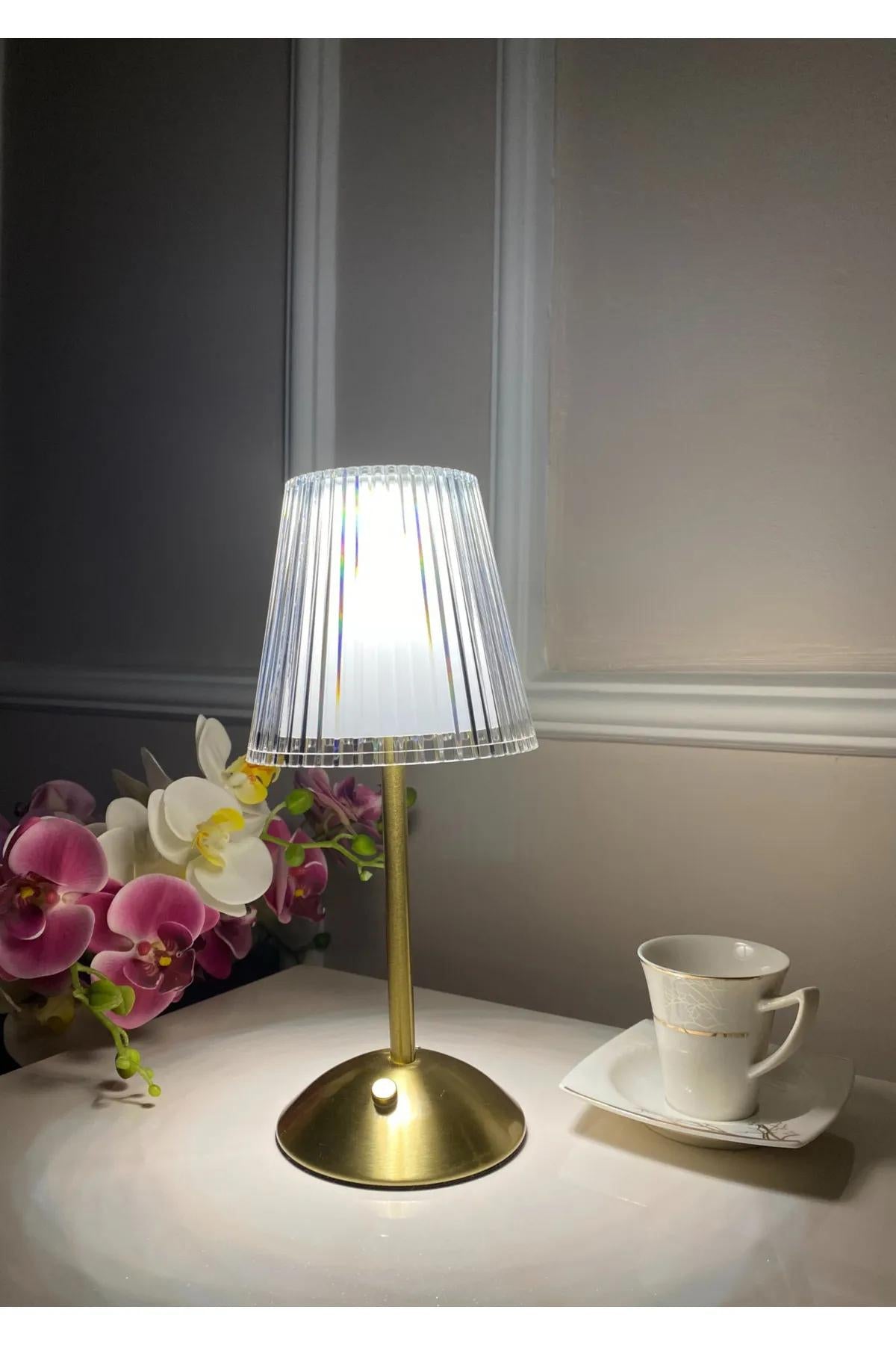 Crystal Lampshade Touch 3 Light Color Dimmable Table Lamp