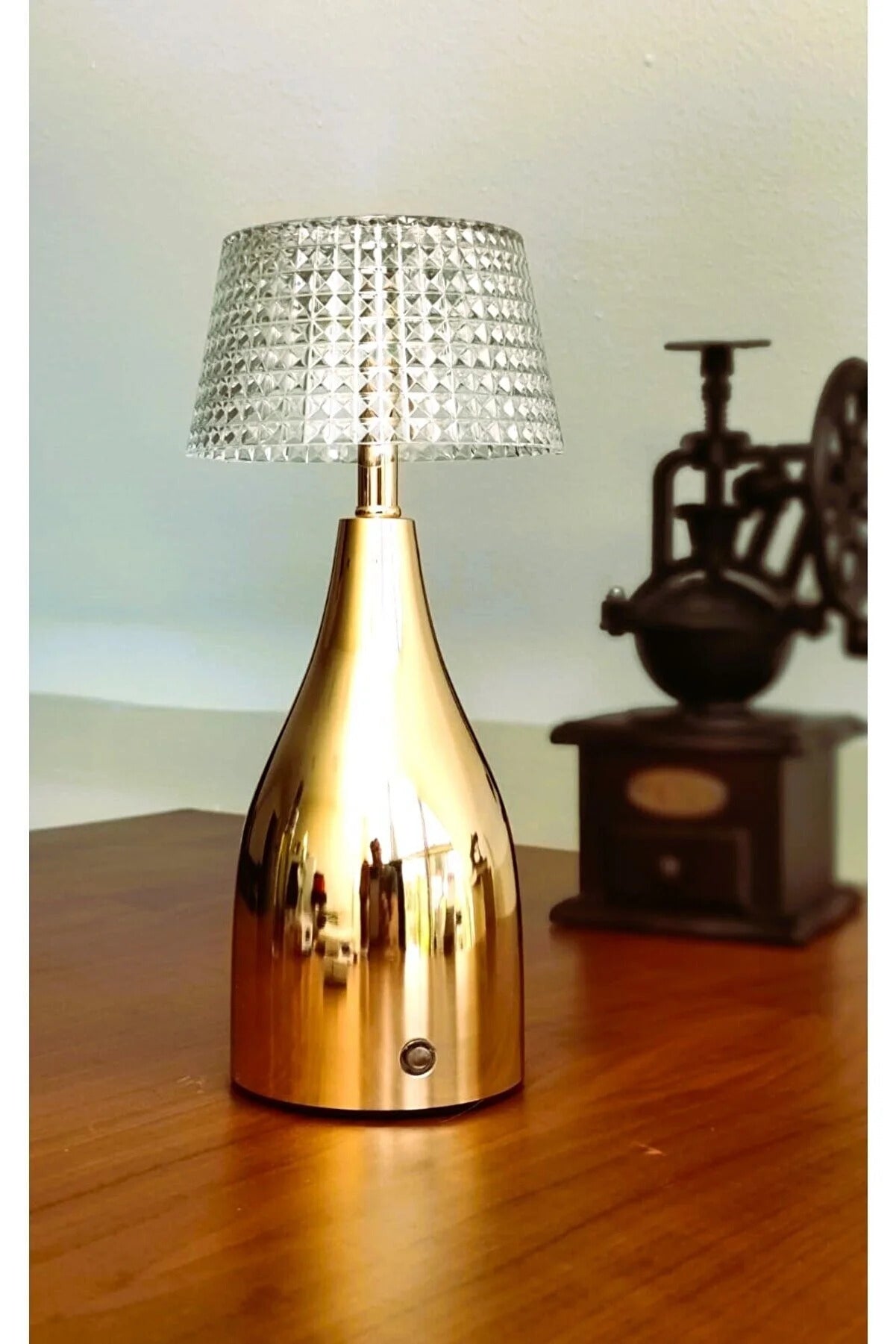 Crystal Lampshade Gold Base Table Lamp Touch 3 Light Color Dimmable