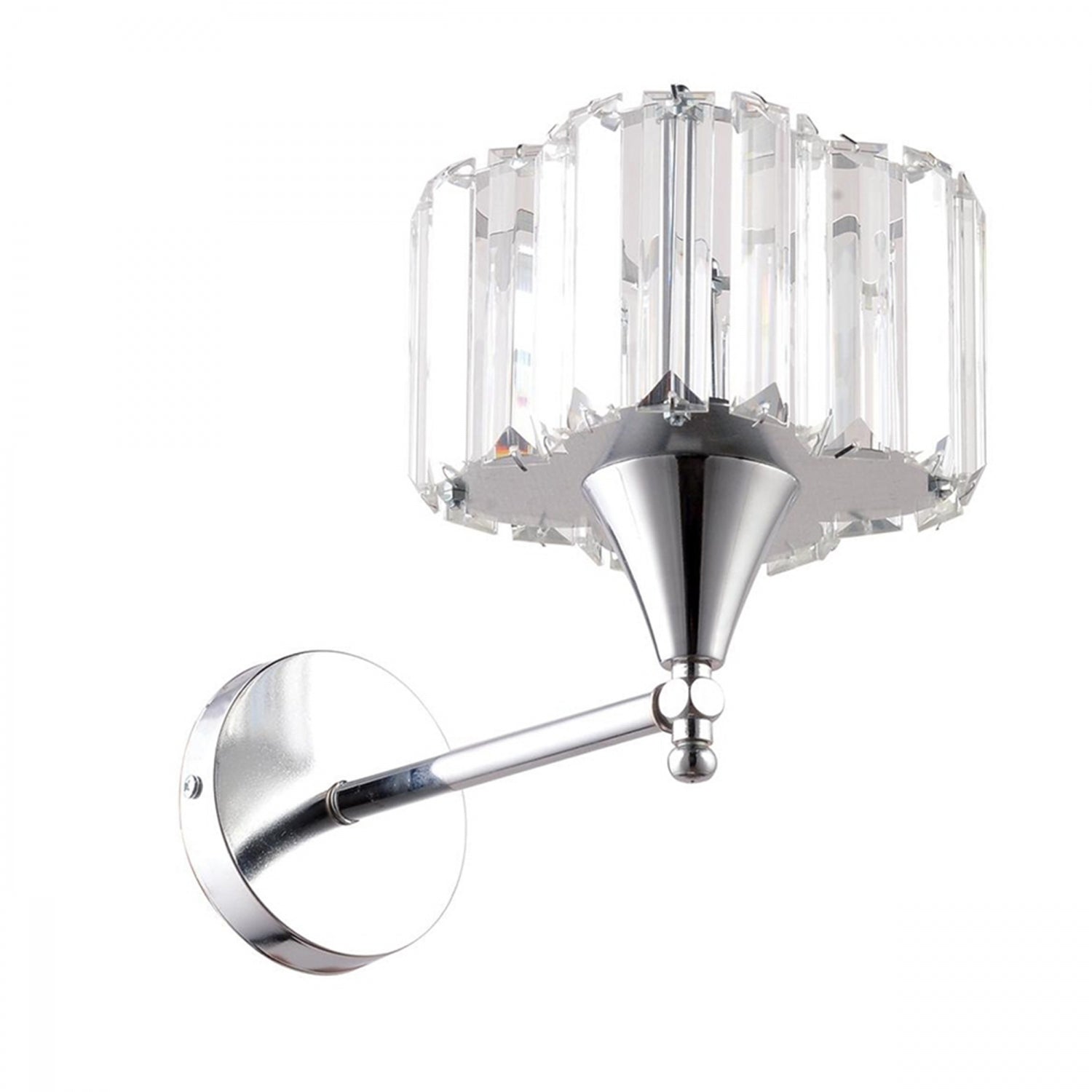 Crystal Glass Wall Sconce Curved | ByLamp