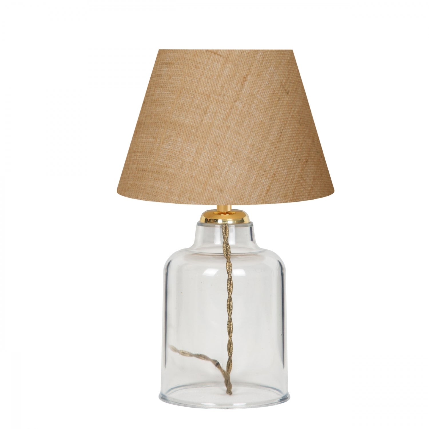 Crystal Body Jute Fabric Lampshade | ByLamp