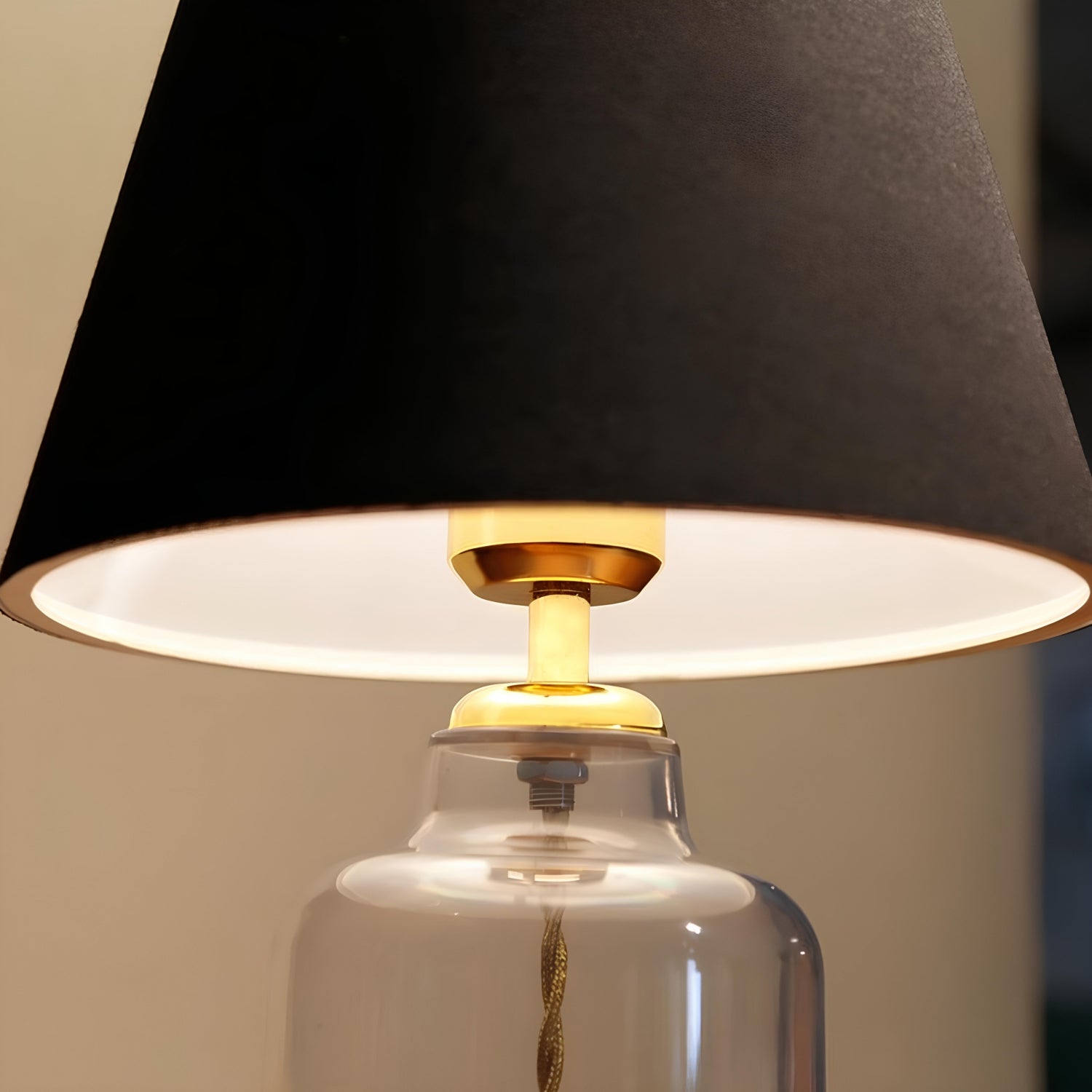 Crystal Body Black Shade Table Lamp | ByLamp