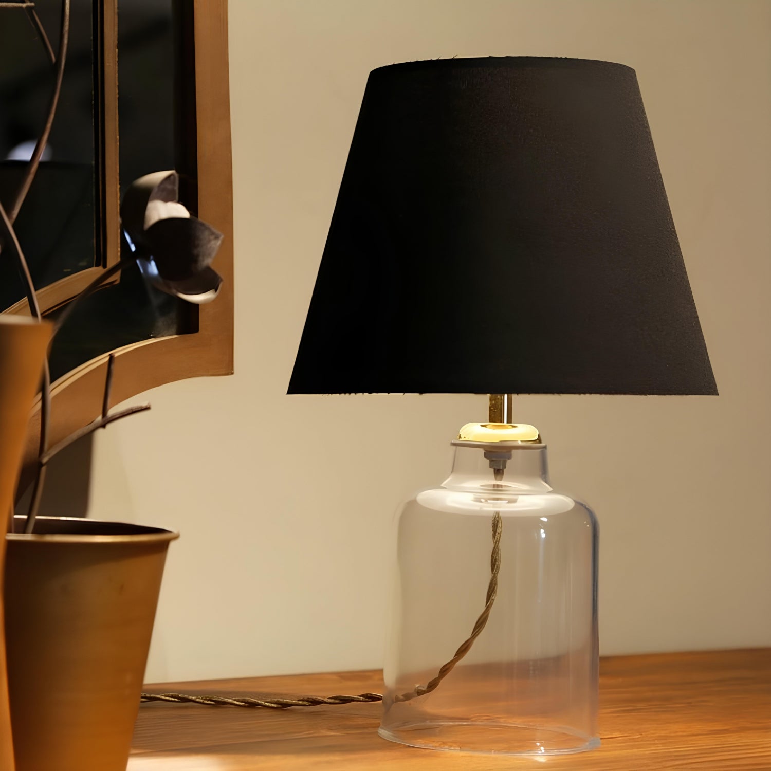 Crystal Body Black Shade Table Lamp | ByLamp