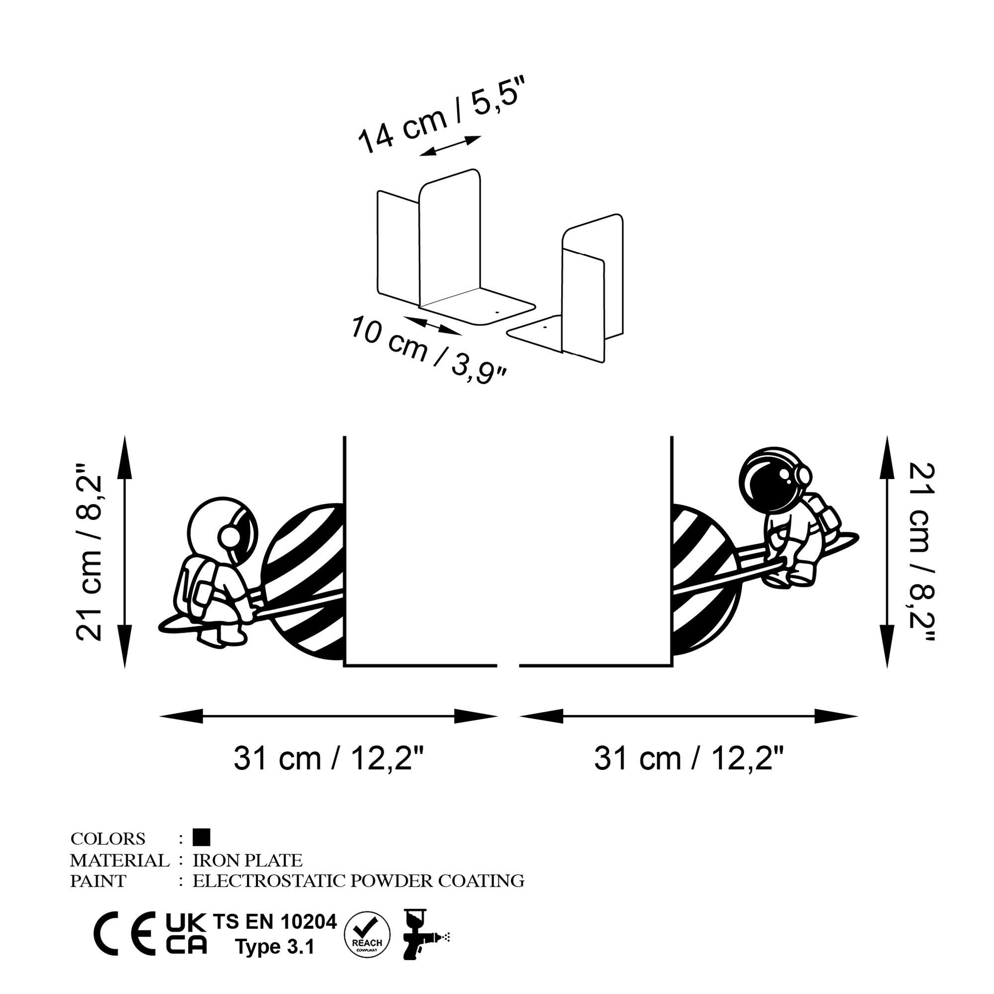 KT-024 Dekoratif Metal Kitap Tutucu | ByLamp